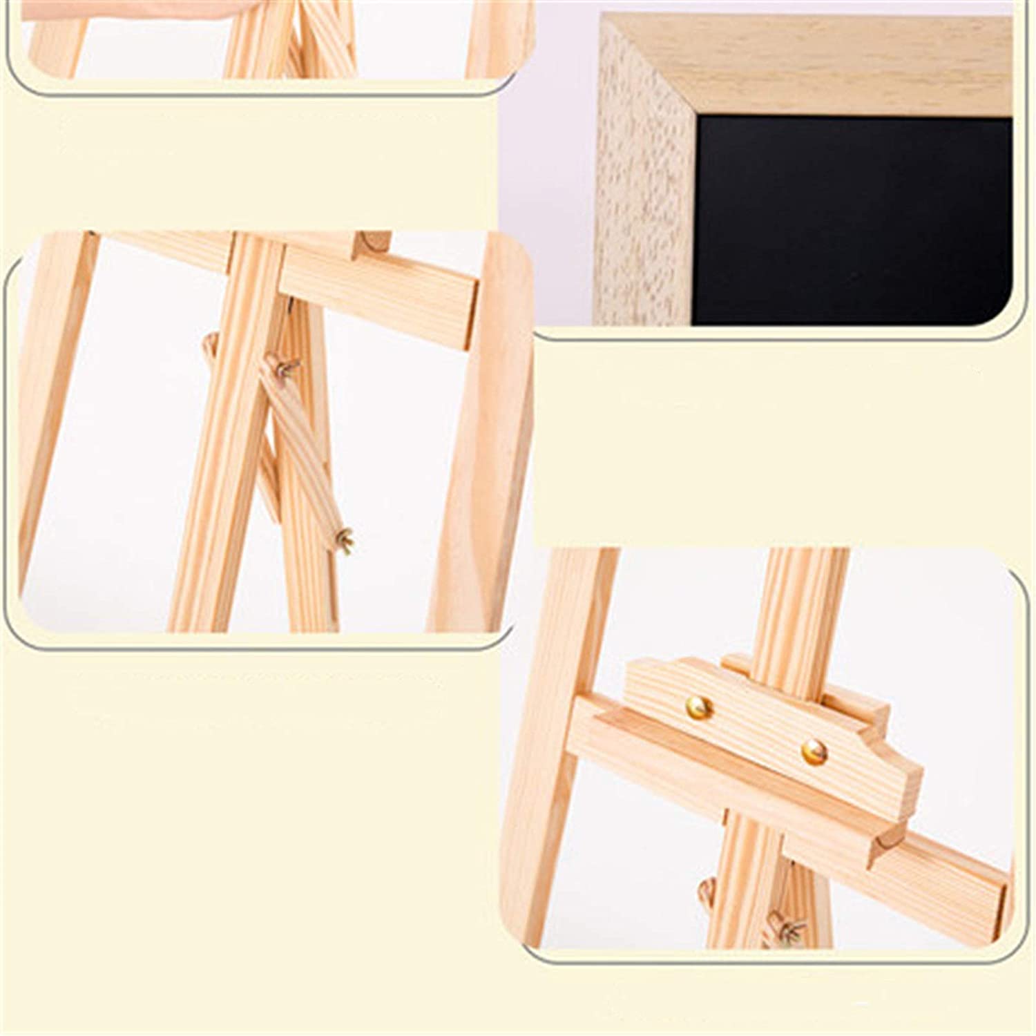 LNNW Pizarra magnética con soporte, tablero de mensajes con tiza sólida tablilla de escritura de pizarra pequeña for interiores al aire libre para Mesa, para Decoración de Bodas, Cumpleaños, B ( Size