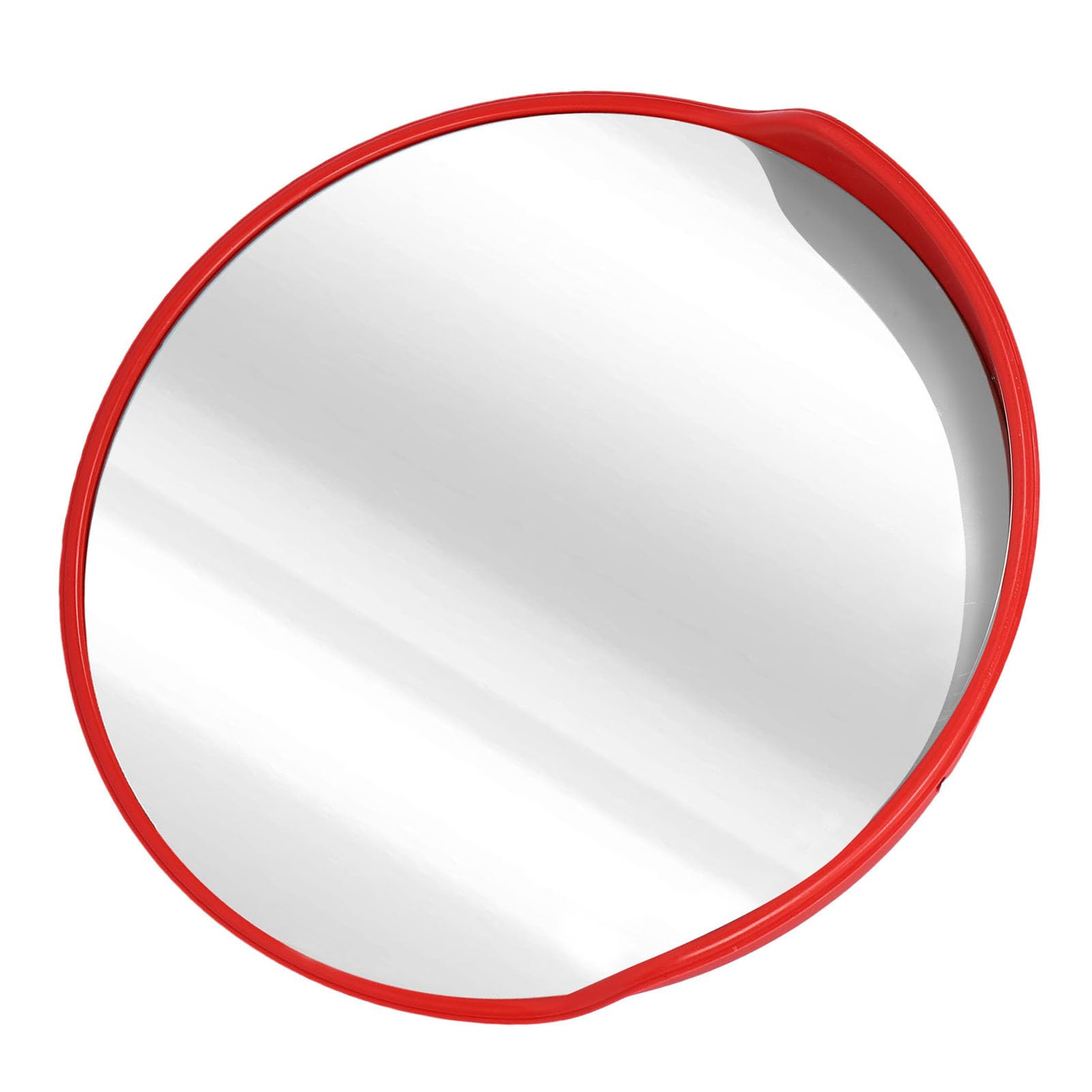 Specchio di Sicurezza per Esterni Infrangibile Grandangolare per la Sicurezza del Vialetto Specchio per Traffico Convesso da 60 Mm Rosso (45 cm/17,7 pollici)