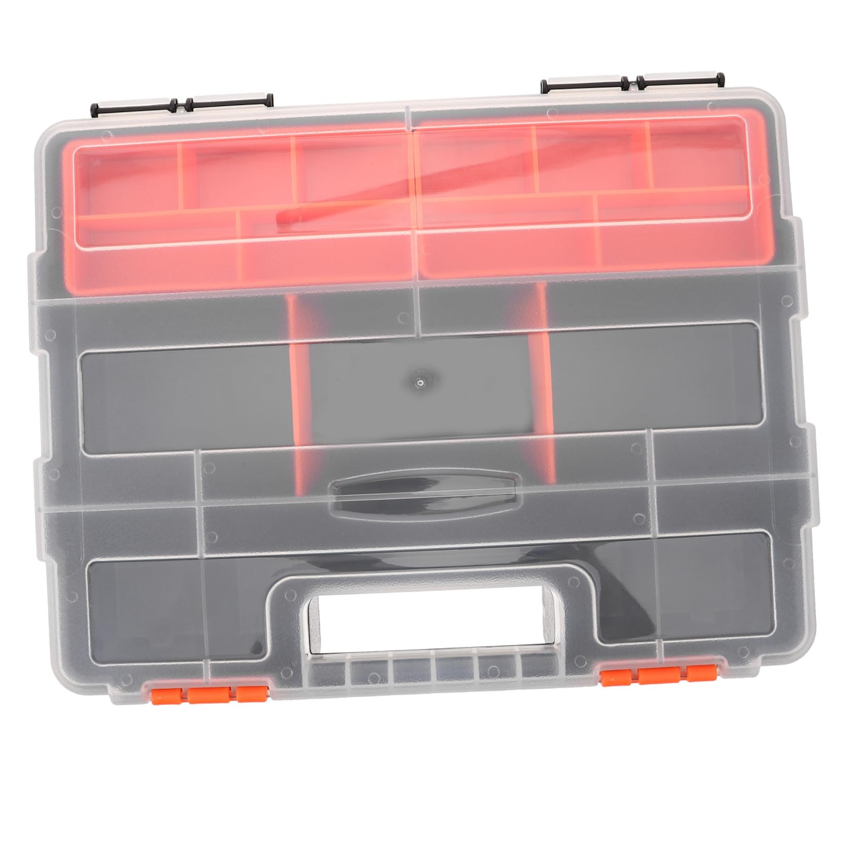 Veemoon Caja Organizadora de Tornillos Compartimentos de Plástico, Fácil Transporte y Almacenamiento para Garaje, Cobertizo, Closet, Adecuado para Tornillos, Piezas Pequeñas y Componentes