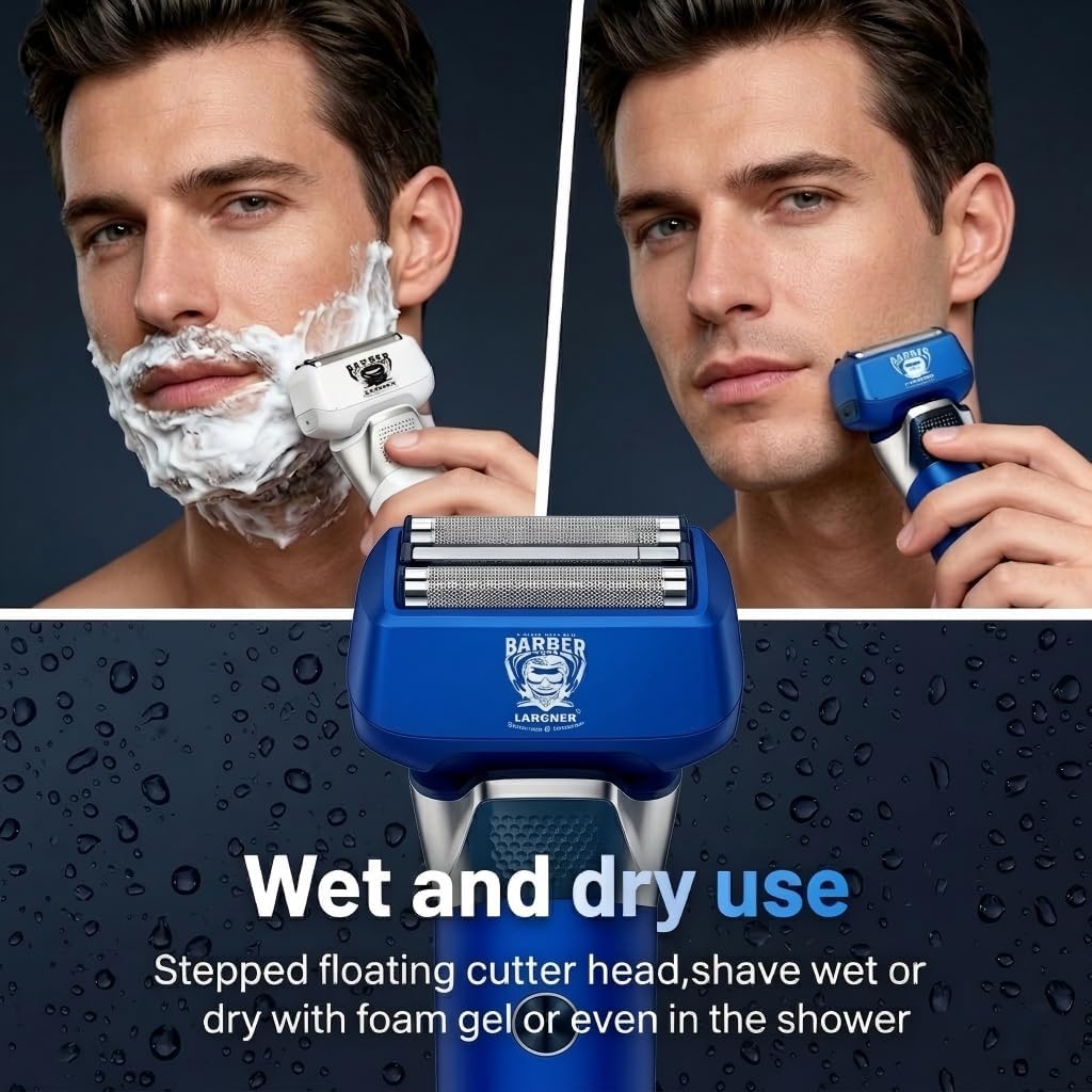 Electric Razor for Men, 5-Blade Cordless Powerful Electric Shavers for Men Face,IPX6 Waterproof Wet/Dry Men's Foil Shaver with LED Display Rechargeable