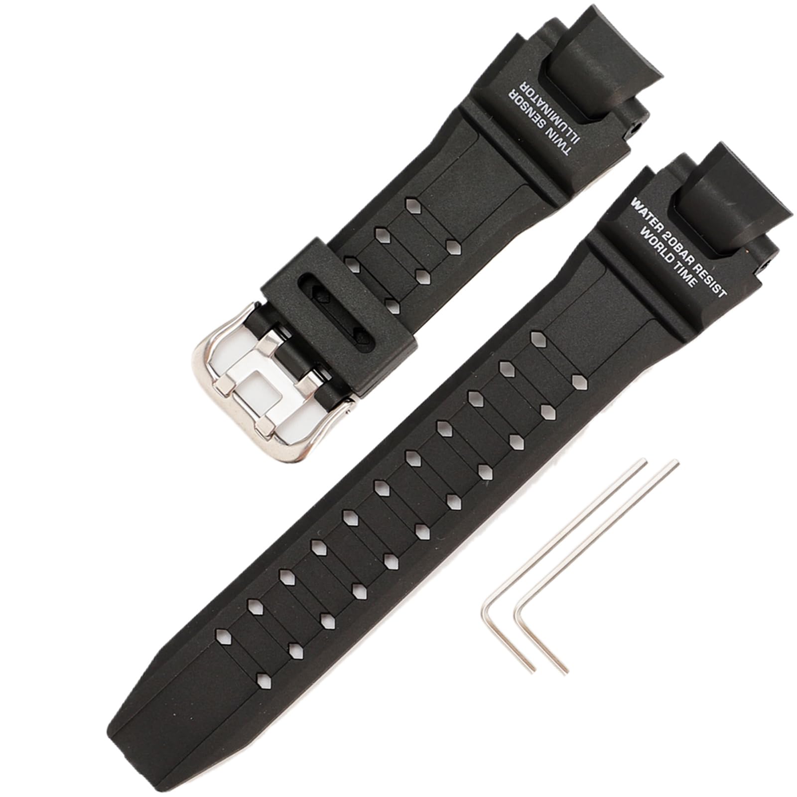 Rihahisy Correa de reloj de resina de repuesto para Casio para G-Shock GA-1000 GA-1100 GW-A1000 GW-A1100 GW-4000 G-1400 para hombre, impermeable, color negro