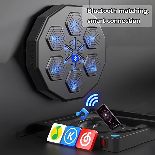 Máquina de boxeo electrónica de música 2023, equipo de boxeo de entrenamiento de boxeo, máquina de boxeo montada en la pared con carga USB y