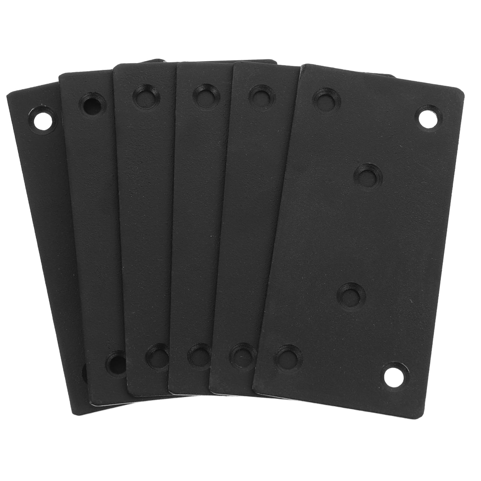 FUNOMOCYA Furniture Repair Fixing 6 Sets Flat Metal Brackets Black Steel Plate Gussets Stainless Steel Mending Plates Easy to Install