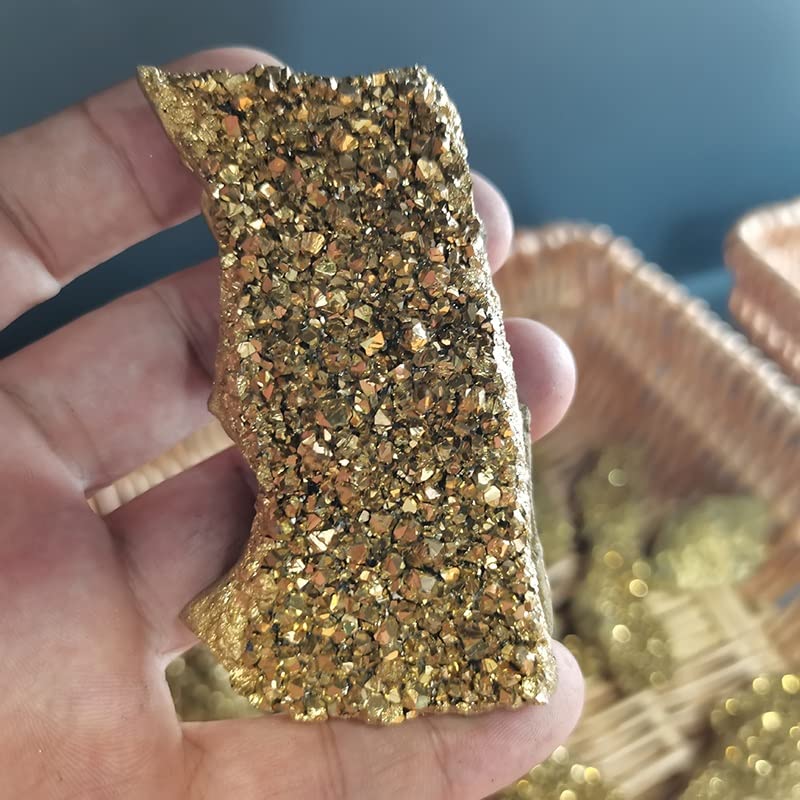 Geoda de cristal de roca natural de 100-140g para colección de minerales 4