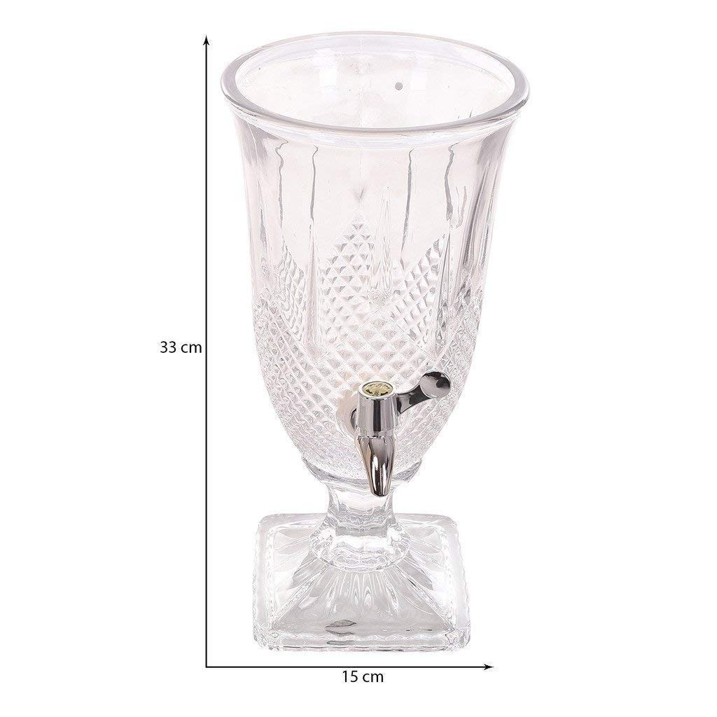EZALLA 2000ML Mason Jar Beverage Drink Dispenser 2 Litre Glass Pitcher with tap/Spigot and Steel lid Detox, Perfect for Juices, Mocktails and More, Food Grade, Dishwasher Safe (2 Litre) 4