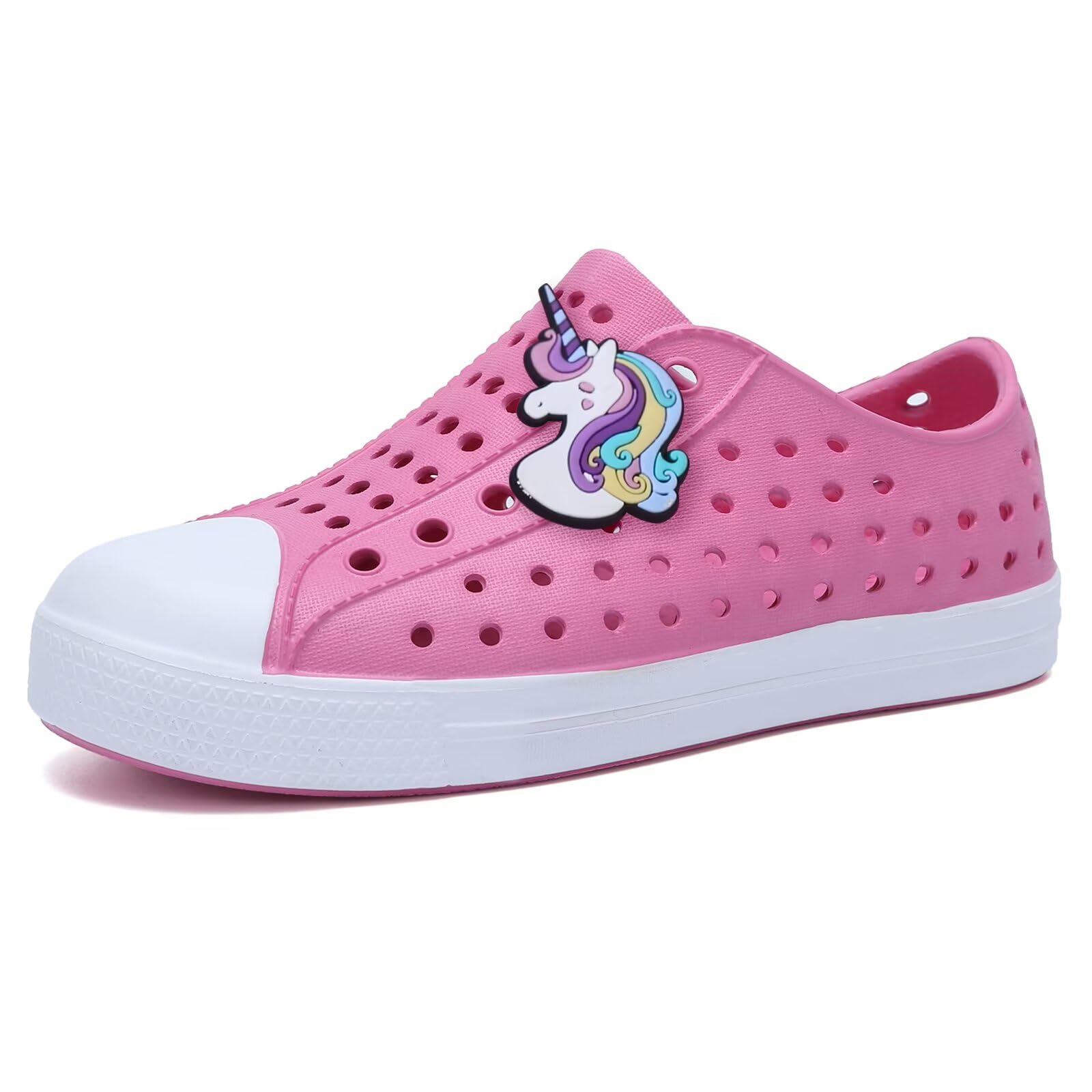 seannel Kids Water Shoes Slip-On Sneaker Lightweight Breathable Sandal Outdoor & Indoor-U821STLXS001-New Pink-25