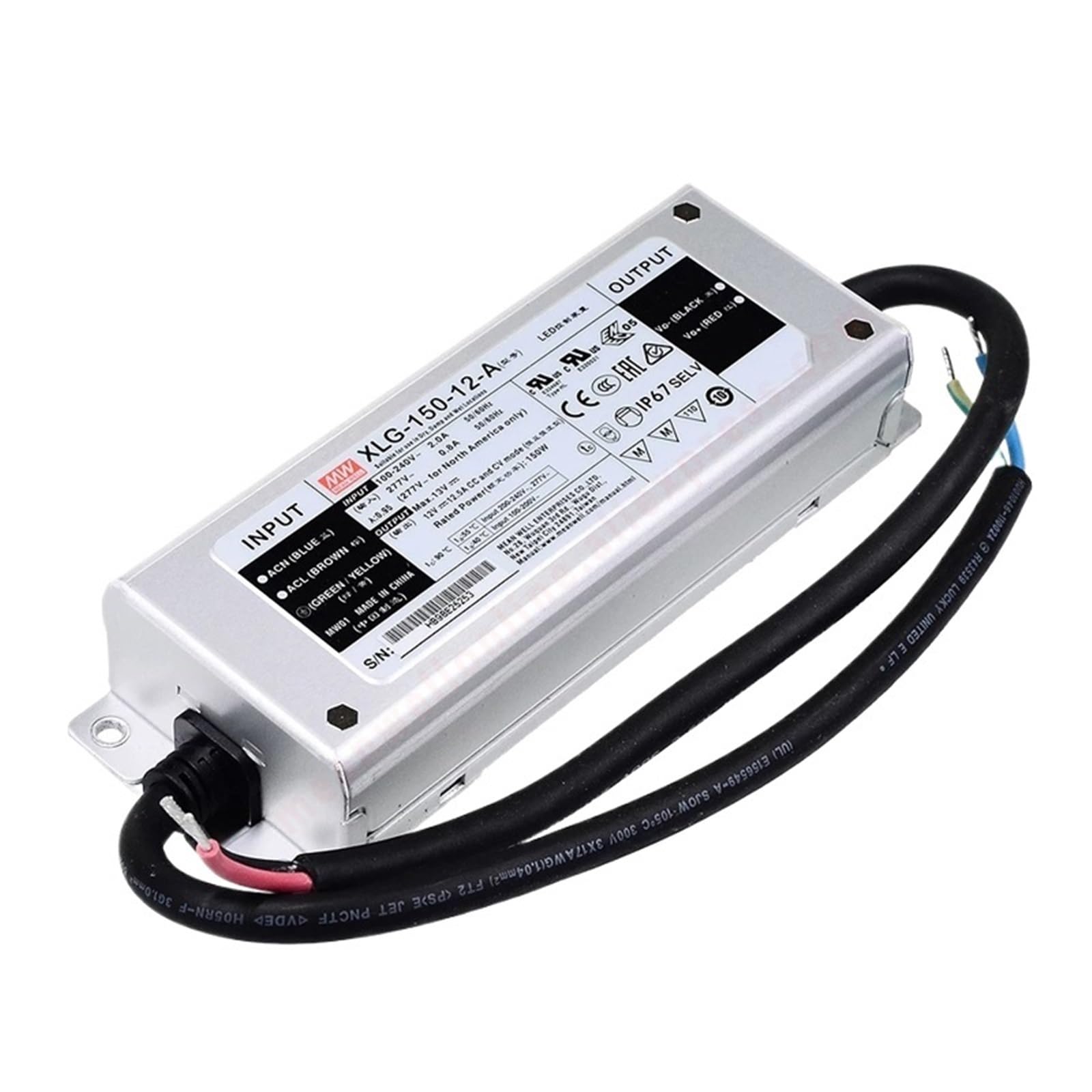 Fcarumiqp Xlg-150-12-A-150W Xlg-150-12-A ， 150W/8.4-12V/6.5-12.5A Constant Voltage/Constant Current Led Driver