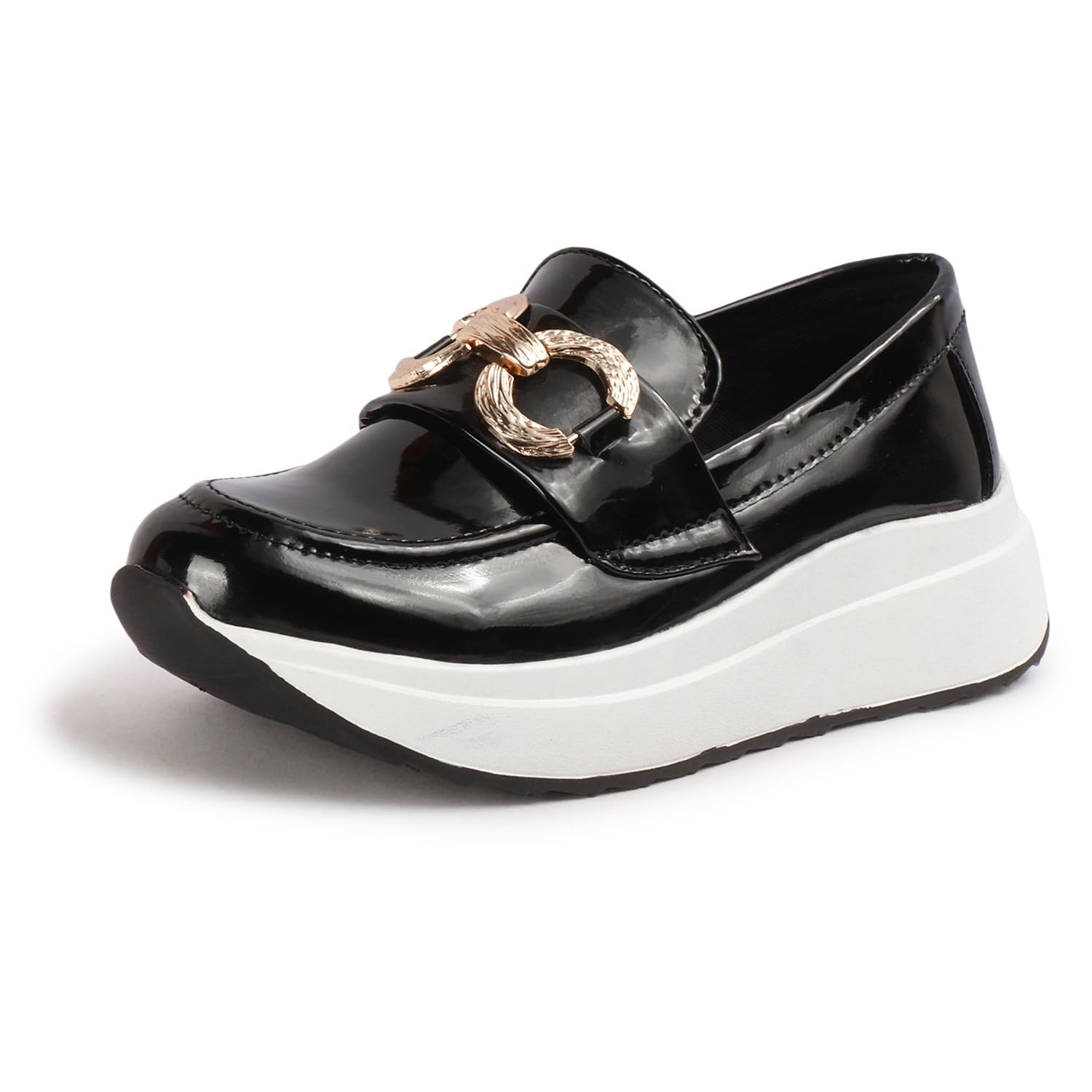 STEPIZIA Comfortable Slip On Formal & Casual Buckle Loafer for Women | Stylish Fashion Moccasins Range| Cushioned Footbed Finish | Flexible | All Occasion Shoes. Black (B0D9B7HR16) Amazon Price History, Amazon Price Tracker