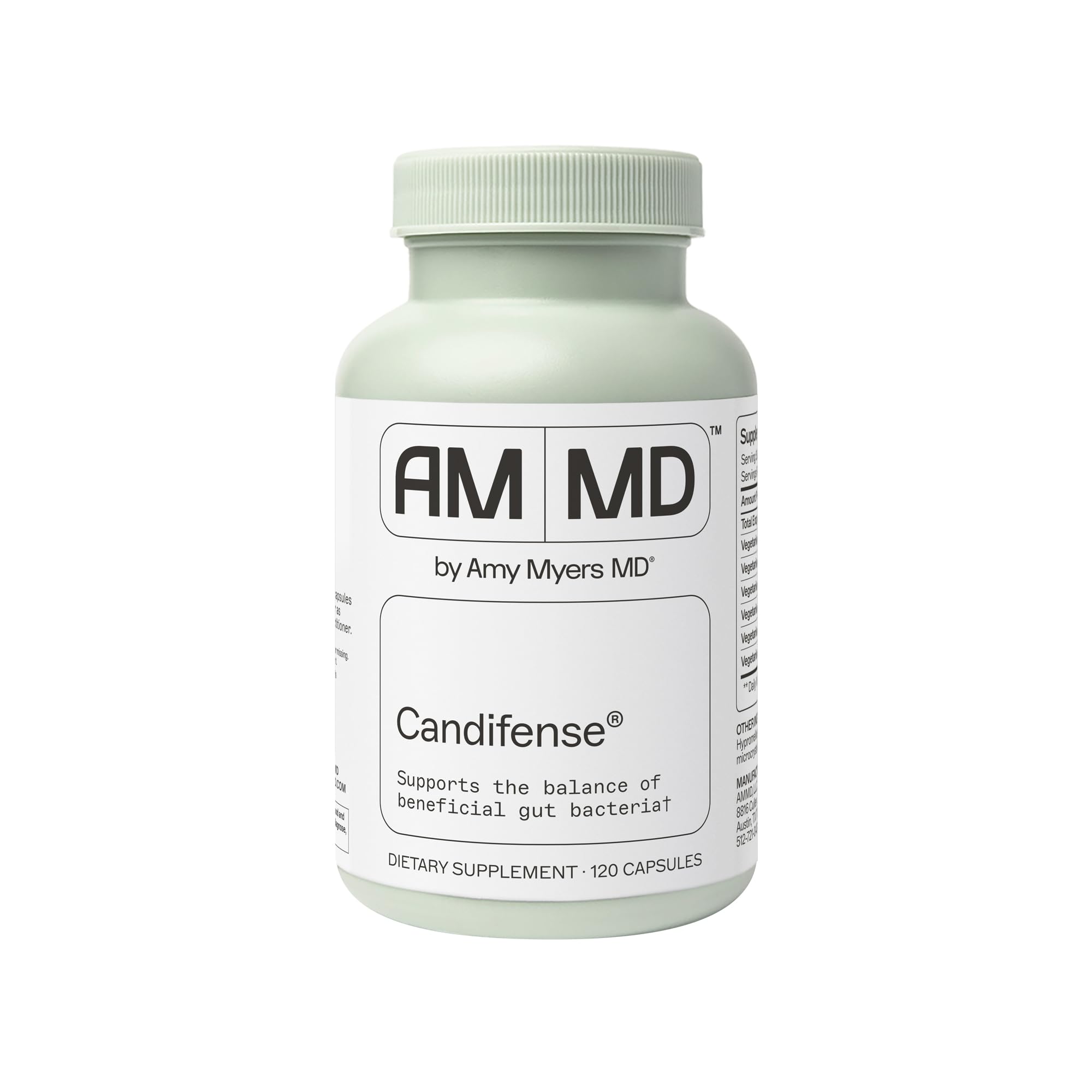 Amy Myers MDCandifense Candida Overgrowth Supplement - Digestive Enzymes for Digesting Fiber - Gut Care for a Balanced Microbiome - Gluten-Free, Dairy-Free & Non-Soy - 120 Capsules (60 Servings)