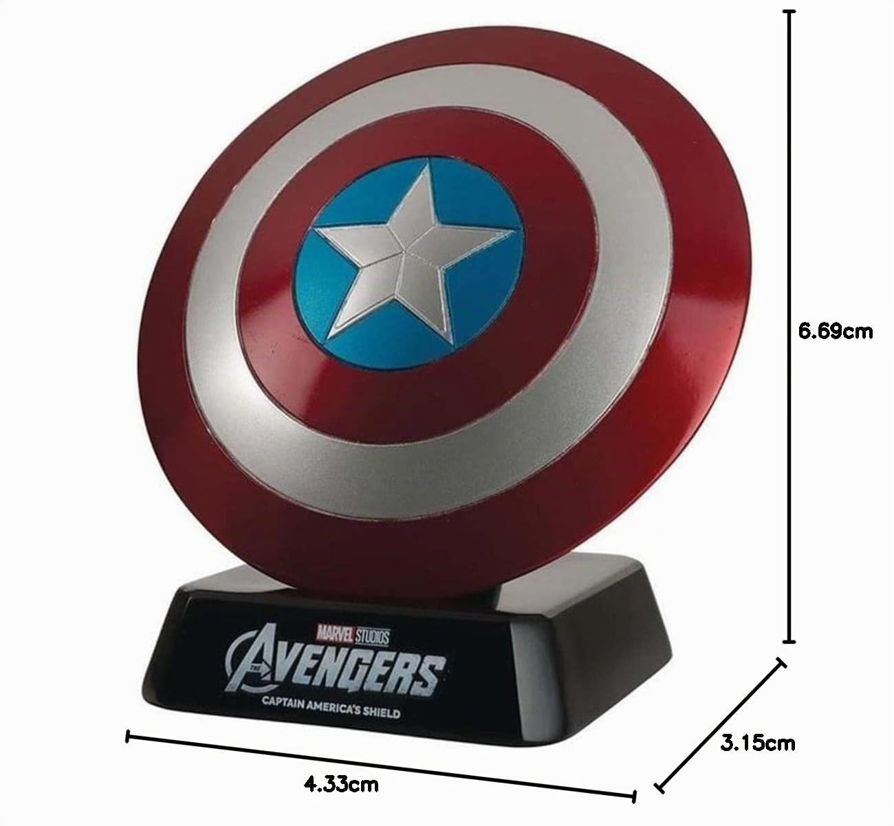 EAGLEMOSS Eaglemoss Replica dello scudo di Capitan America, 17 cm, Multicolore