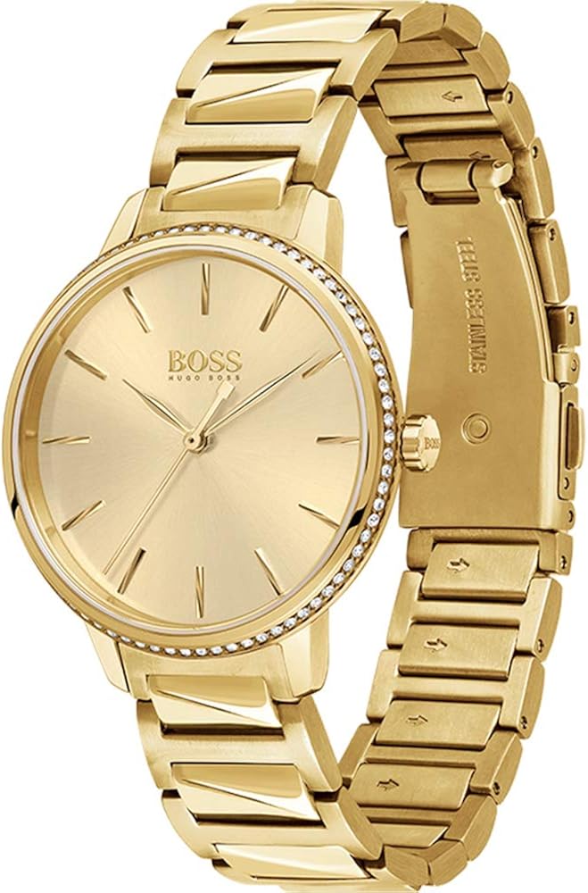 Boss Orologio Analogico al Quarzo da Donna Con Cinturino in Acciaio Inossidabile Dorato - 1502541 Boss Orologio Analogico al Quarzo da Donna Con Cinturino in Acciaio Inossidabile Dorato - 1502541