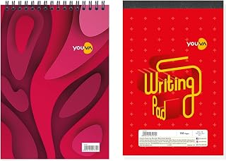Navneet Youva | Writing Pad | 14 cm x 21.5 cm | Single Line | 160 Pages | Pack of 6 My Notes Office Notebook Journal | Single Line | 160 Pages| Pack of 3