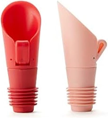 Conejo Flipper Vino Vertedor & Tapón de botella (rosa, juego de 2)