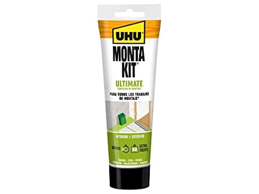 UHU Monta Kit Ultimate, Adhesivo de Montaje Extrafuerte, Pegamento Fuerte Para Todo Sin Disolventes, Blanco, 165g | Ya disponible en tu tienda friki favorita! En mundofriki.es!