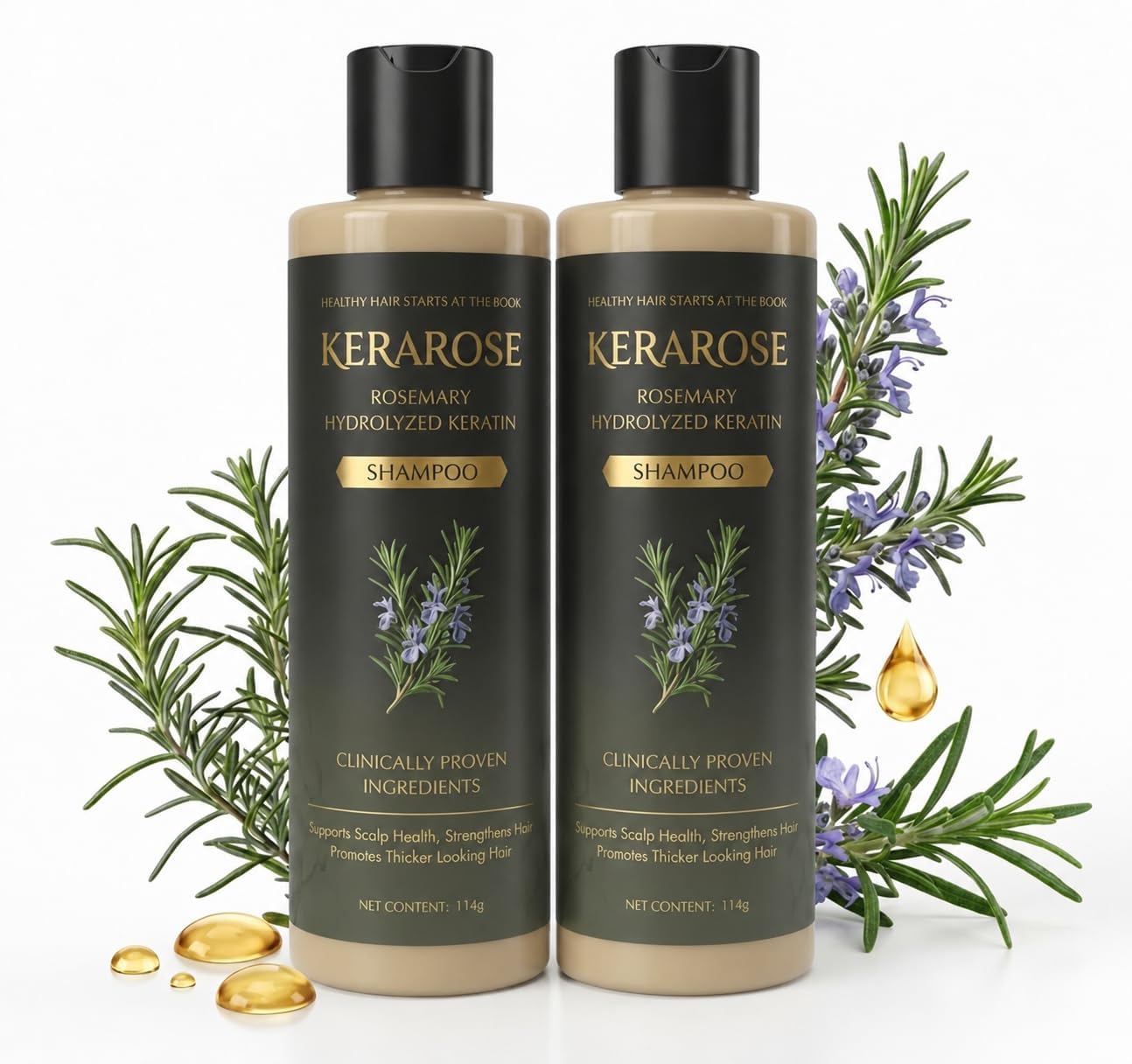 Rosemary Growth Support Shampoo | Strengthens Roots & Supports Hair Growth | Reduces Hair Fall & Nourishes Scalp | Suitable for All Hair Types (Pack Of 2)-image-42
