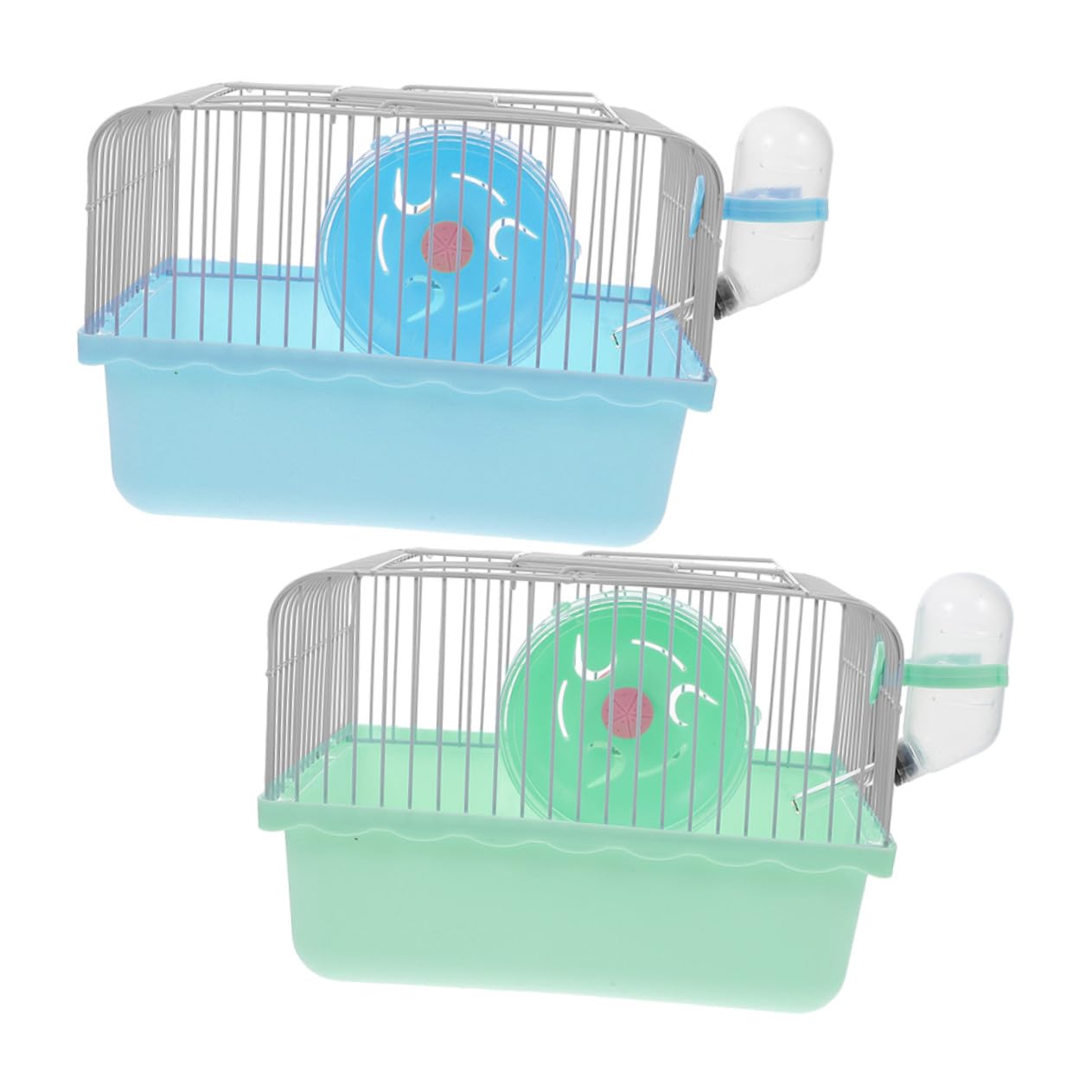 Toddmomy Tragbare Hamster Transportbox für Hamster und Mäuse 2 Stück-Pack Leicht mit Trennbereichen für Aktivität Ruhe und Fütterung