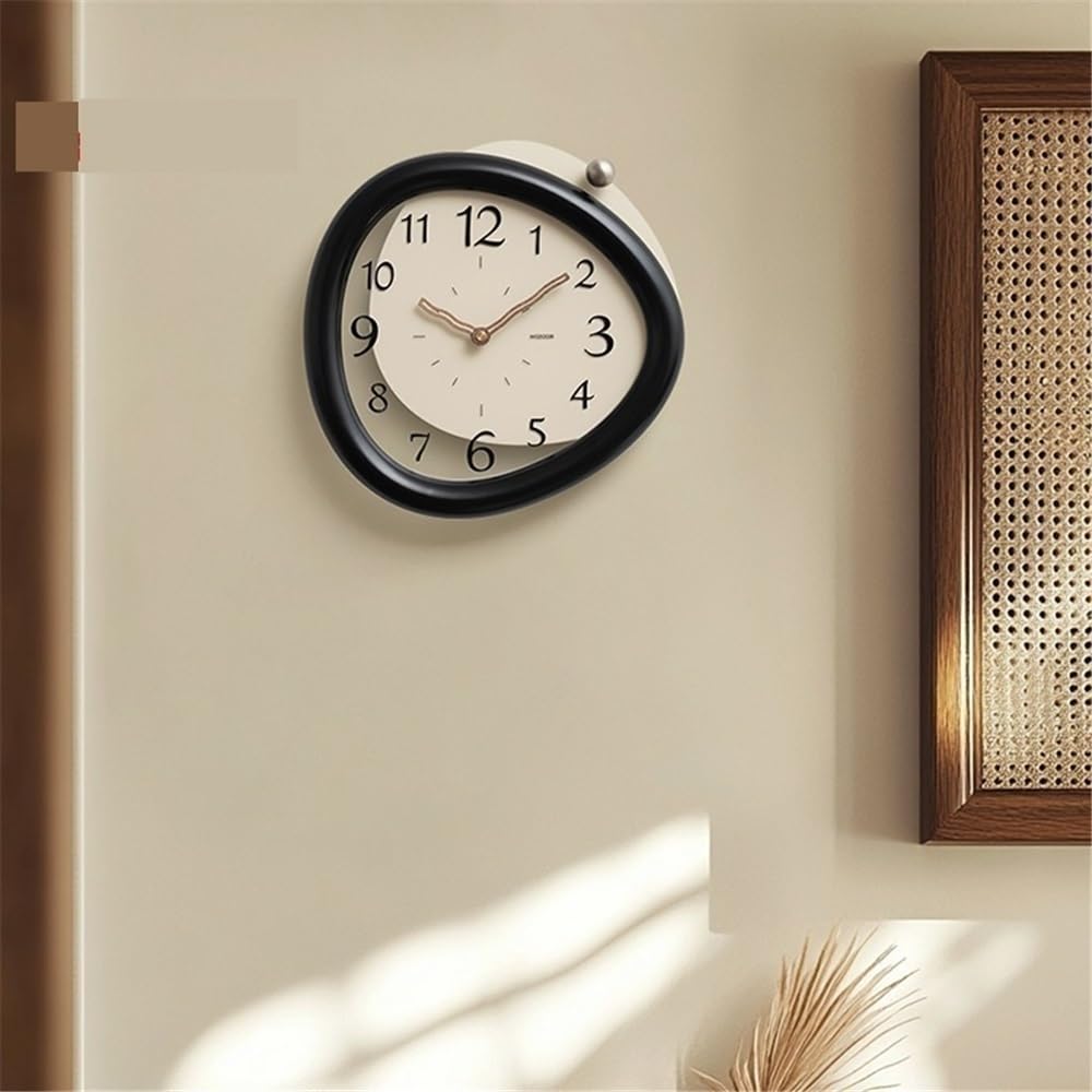 Orologio da Parete Orologio da Parete Creativo da 30 * 29 cm, Senza Fori, Alimentato a Batteria (Non Inclusa) Orologio da Parete per Soggiorno(M)