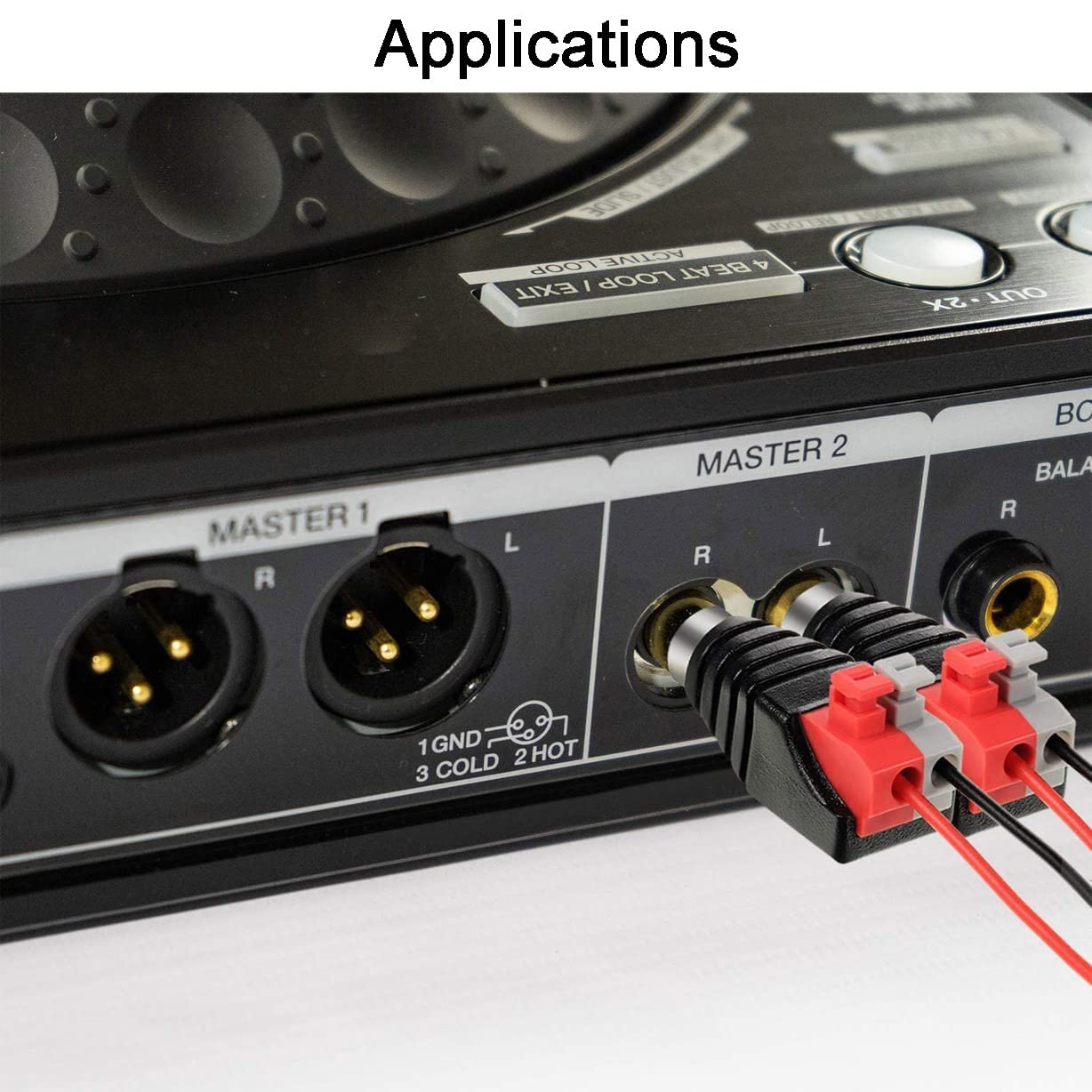 Greluma 6 Piezas Adaptador de Cable RCA a Altavoz, Altavoz de Subgraves, Phono RCA Macho a AV, 2 Terminales de Tornillo, Vídeo, Audio, Resorte, Tipo de Presión, Balun para CCTV — view 6
