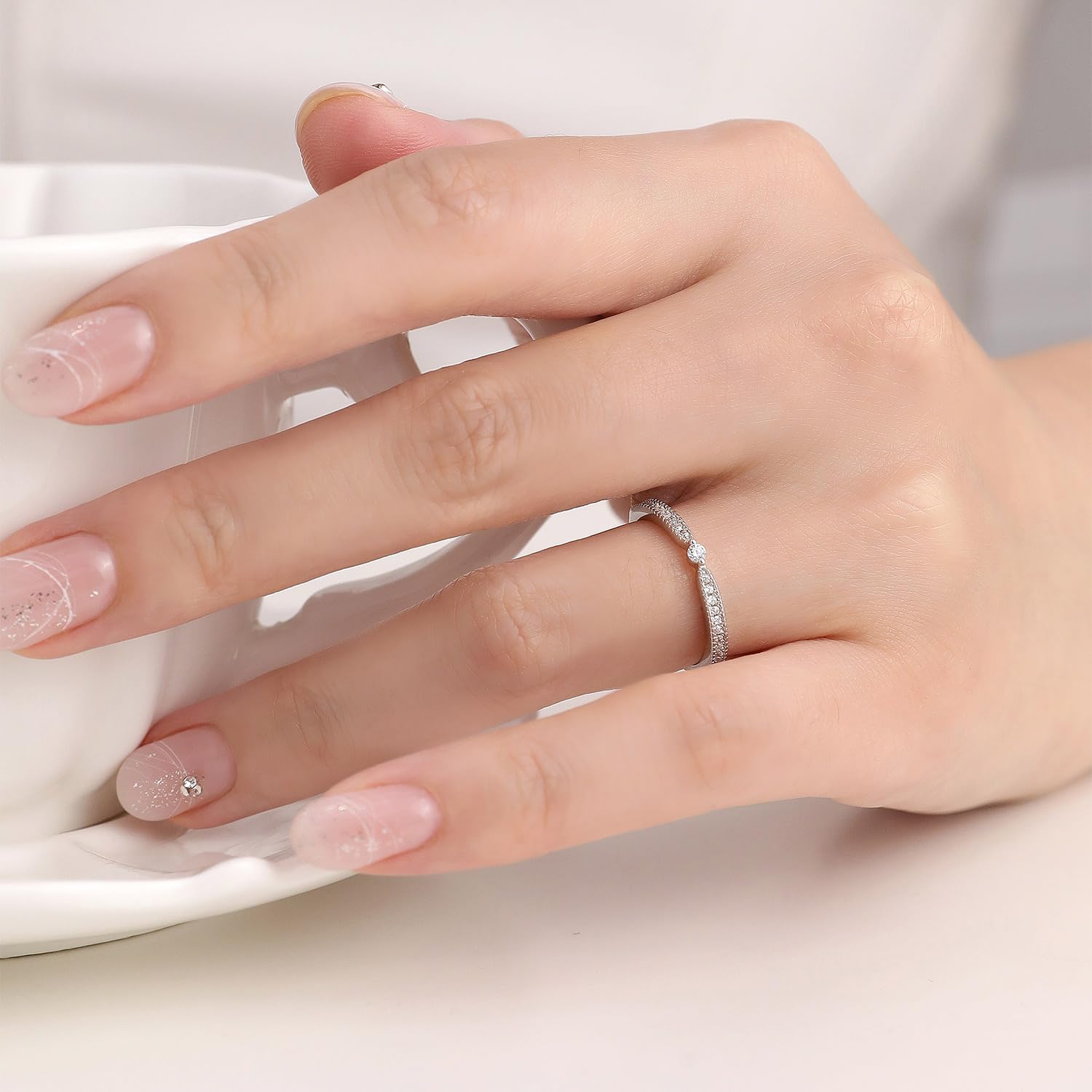 Meissa Anillo Pareja para Hombre y Mujer Alianzas de Plata Pareja Anillo de Boda Promesa Compromiso Plata 925 Regulable Anillo Regalo Aniversario (Juego de dos anillos)