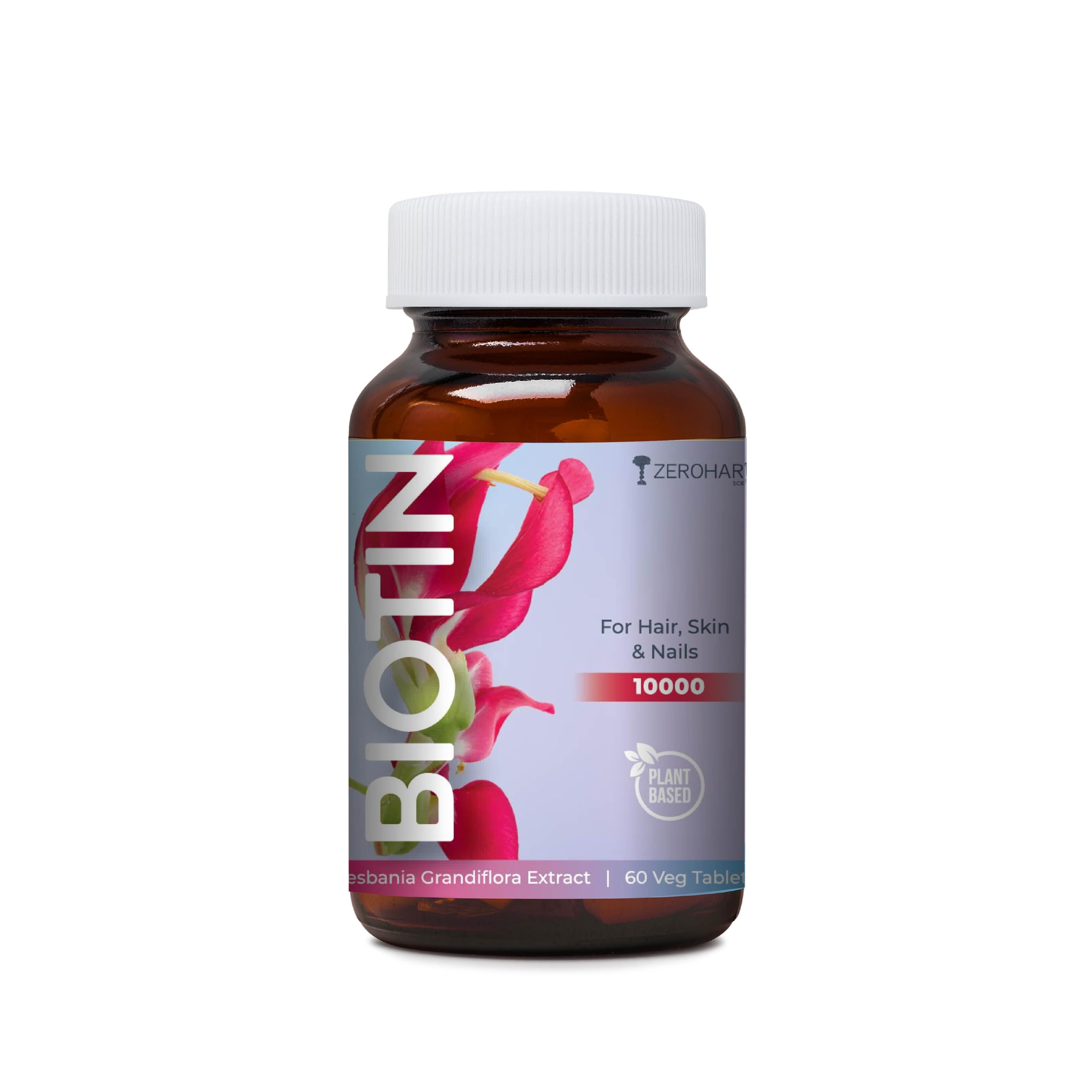 ZEROHARM Biotin 10000 mcg for Hair, Skin & Nails | Biotin Vitamin B7 tablets for men & women | Hair vitamin for hair growth | Sesbania Grandiflora Extract | 60 Veg Tablets (B0D56QQBD4) Amazon Price History, Amazon Price Tracker