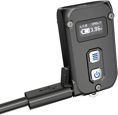 Nitecore COMBO: NITECORE TINI 2 Dual OSRAM P8 LED USB recargable llavero luz -500 lúmenes USB-C recargable llavero linterna con cable USB Eco-Sensa