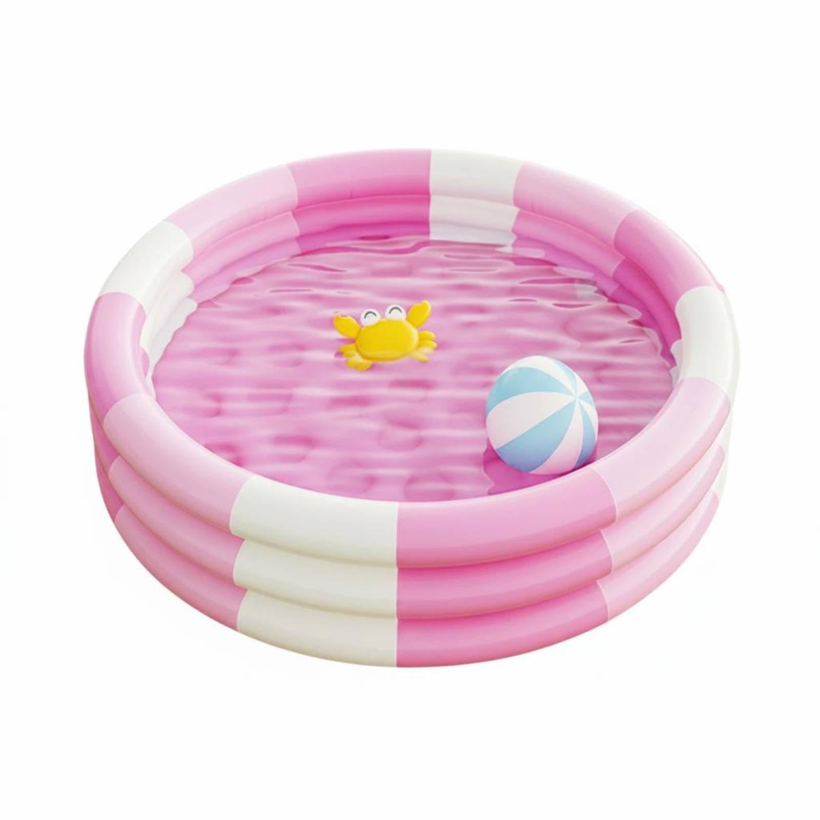 Three-Tiered Kiddie Flat-Bottomed Basin Bottom Raised Inflatable Ringed Pool Wide Rim Kids Product for Children, Home, Family 110 Three Ring - a Inflatable & Kid Pools |-image-38