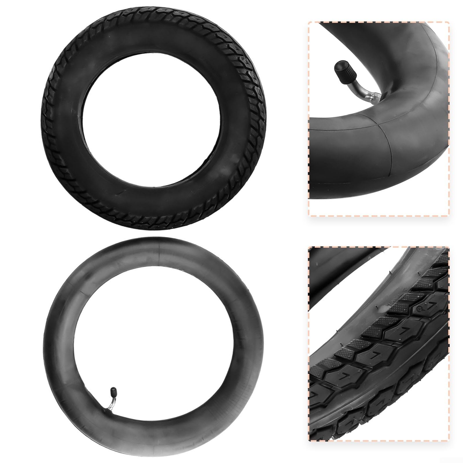 Chambre à air et pneus pour scooter électrique 12 1/2 x 2 1/4 (62-203), 12,5 x 2,50 et pneus pour vélo électrique (tube intérieur + extérieur tyre)