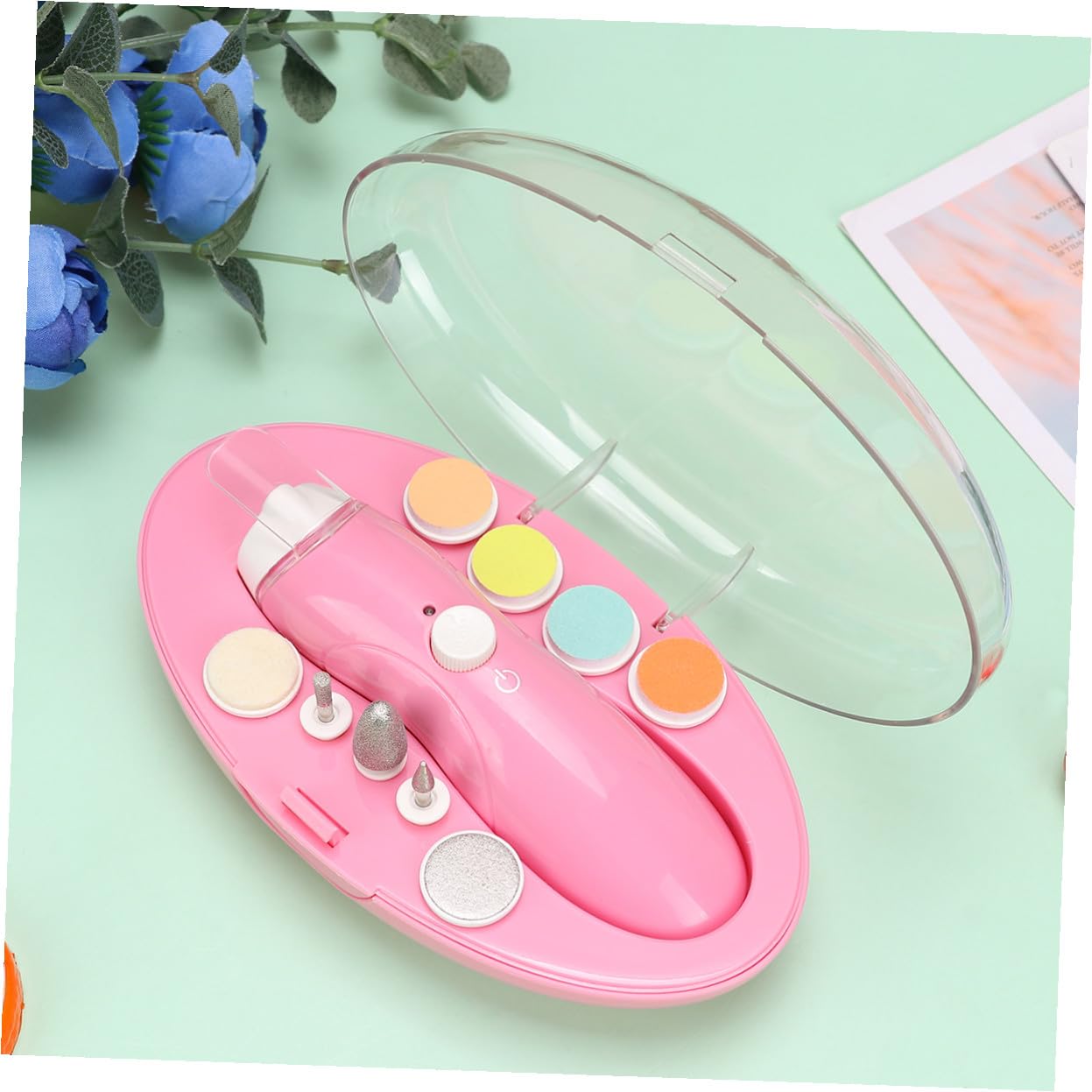 TOYANDONA Eléctrico Cortaúñas Para Kit Pulido Uñas Herramientas Manicura Sin Batería Cabezales Diseño