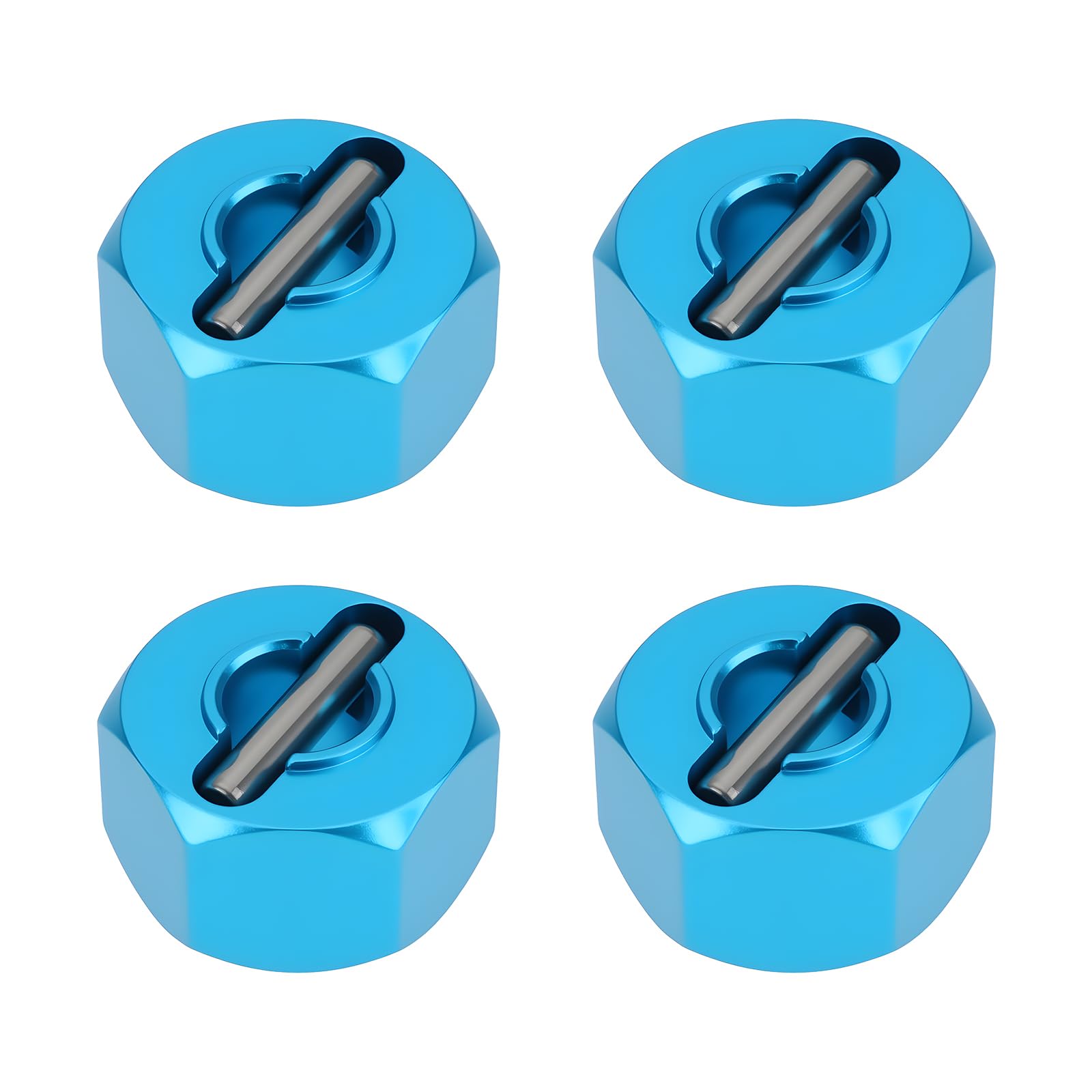 MechPort 4 Pack 12mm Hex Wheel Hub Adapters Aluminum Alloy Compatible with 1/10 Slash 4X4