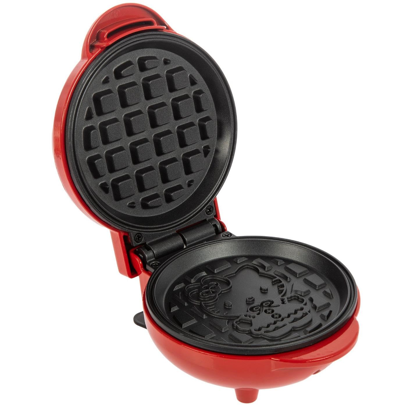 Hobby Lobby Hello Kitty Mini Waffle Maker, Red Christmas Design, 4.75 inch, Non-Stick