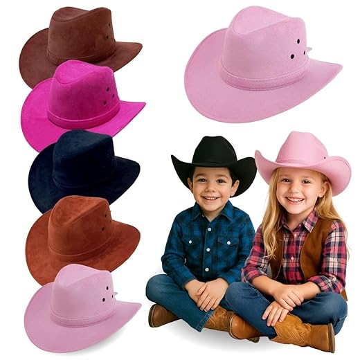 Chapéu Country Infantil Criança Cowboy Festa Junina Rodeio Menino Menina Unissex Peão Boiadeira Camurça Premium MONOLO