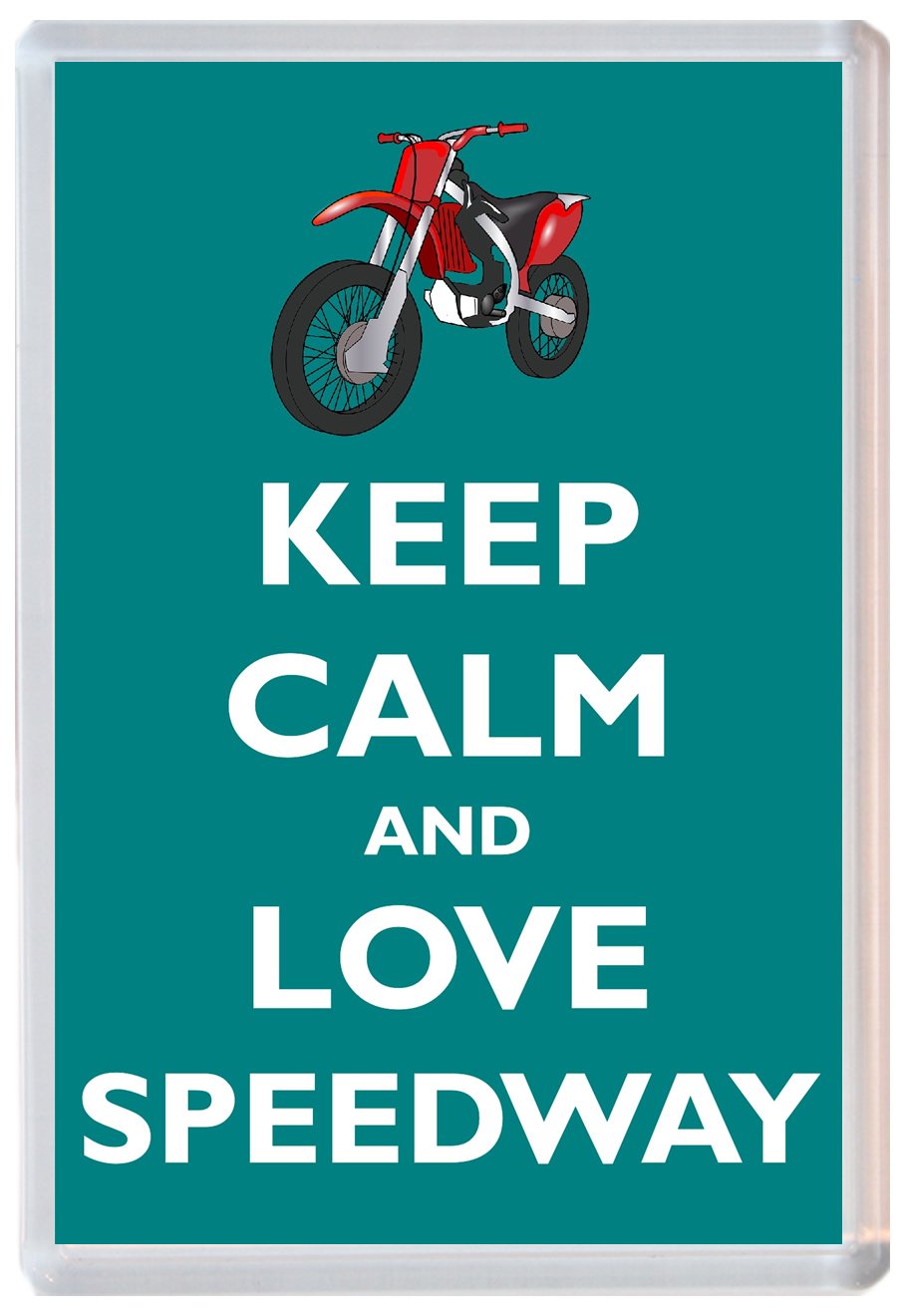 Baked Bean Store Keep Calm And Love Speedway - Jumbo Fridge Magnet Souvenir Present