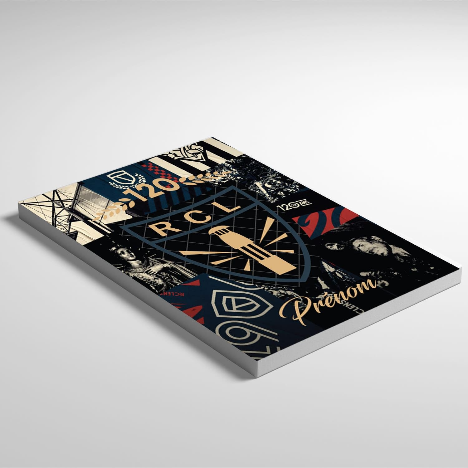 Toile Personnalisable RACING CLUB DE LENS – Sainte Barbe | Format 50x40 cm | Prénom au choix | Décoration Murale Supporter RC Lens | Edition 120 Ans – Fabriqué en France | Idée Cadeau Fan de Foot