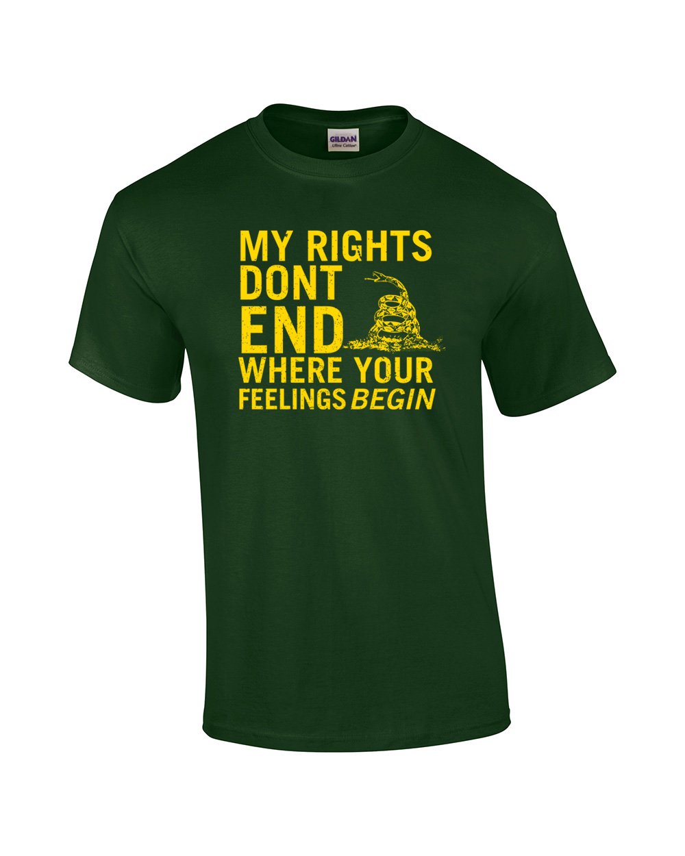 Rights Don't End Where Feelings Begin 2Nd Amendment Adult T-Shirt-Fore
