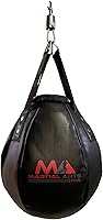 MartialArtsStyle Wrecking Ball Punching Bag - Round Teardrop Heavy Bag for MMA Kickboxing Muay Thai Training (Unfilled)