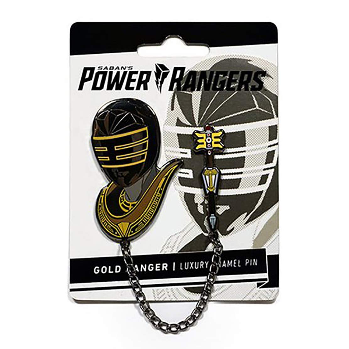 Lineage Studios Mighty Morphin Power Rangers Gold Zeo Ranger Lapel Pin Set