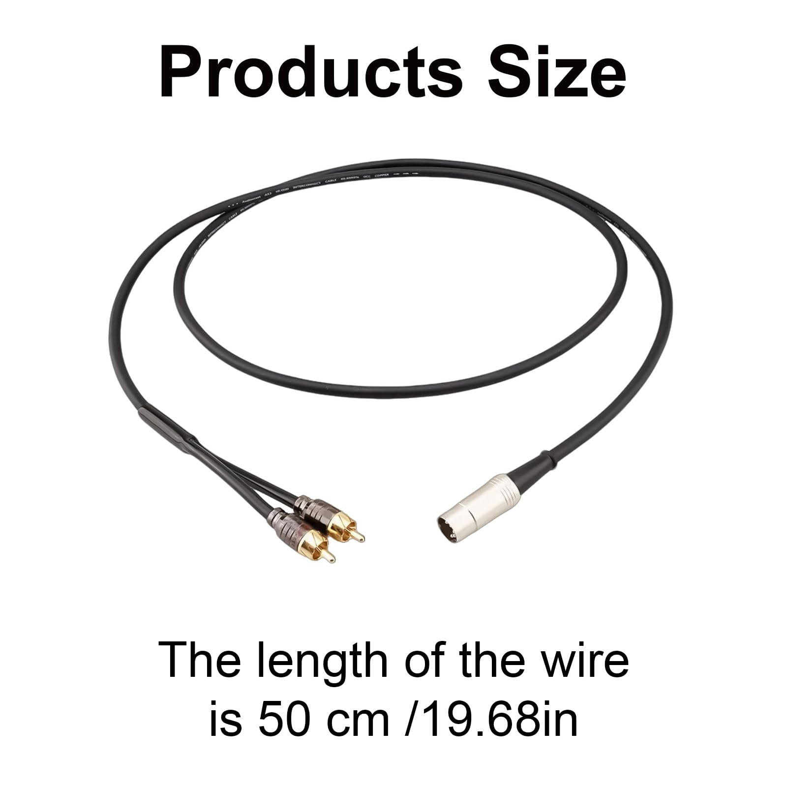 Cavo adattatore audio da 5 pin DIN maschio a doppio maschio, suono ad alta fedeltà per sistemi stereo, 50 cm/100 cm/150 cm