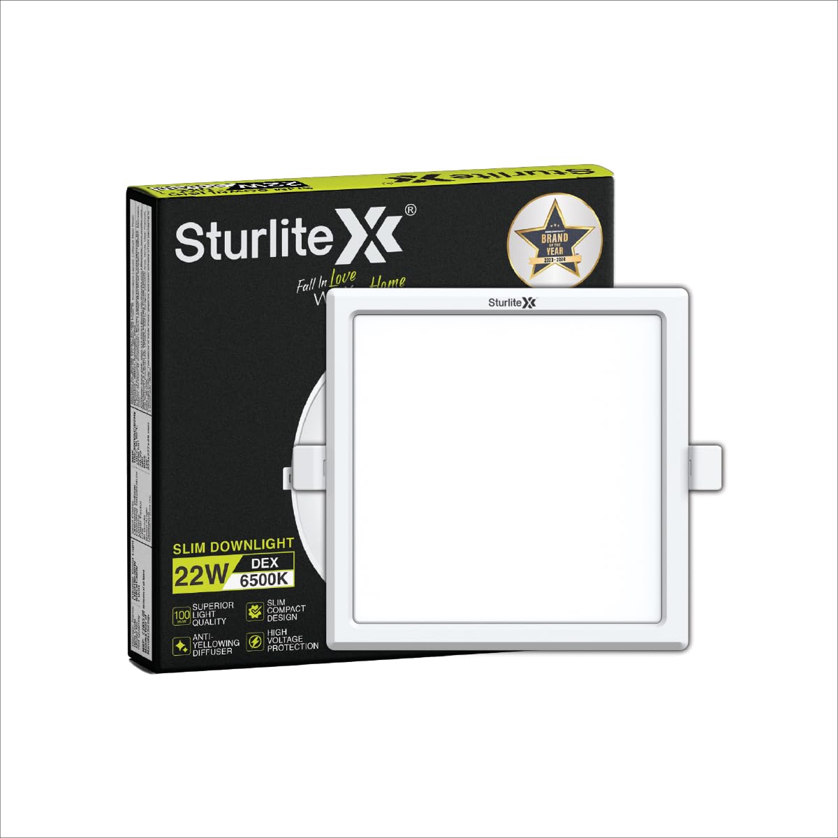 Sturlite Dex 22W Square LED Downlight| Cool White Color Temperature| 2200 Lumens with CRI Tech for Various Ceiling Types and Rooms - (Pack of 1)-image-43