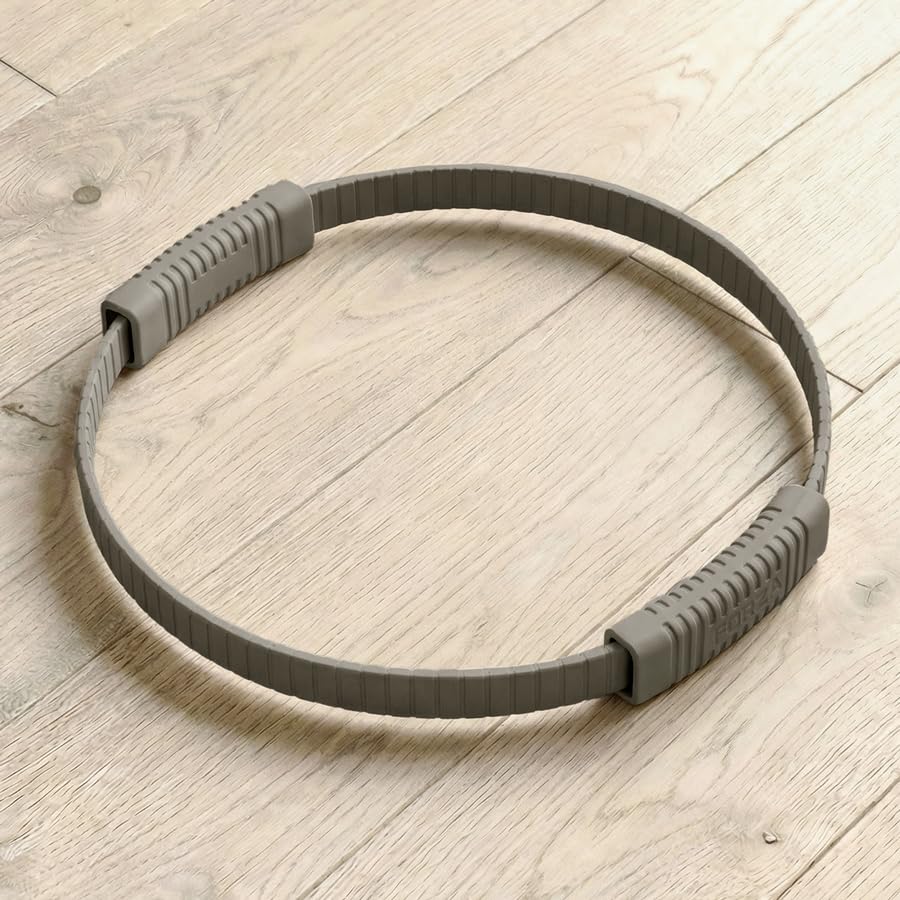 FORZA Pilates Exercise Ring 34cm – Premium Silicone Resistance Ring with Ergonomic Pads for Core Strength, Toning, Yoga, Pilates & Rehabilitation (Charcoal)