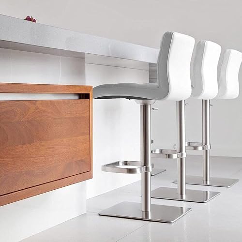 Miniatura 69 de Zuri Furniture Lush - Taburete giratorio sin brazos de altura ajustable magenta con base de acero cepillado Magenta,Rojo -,Blanco,Marrón,Verde