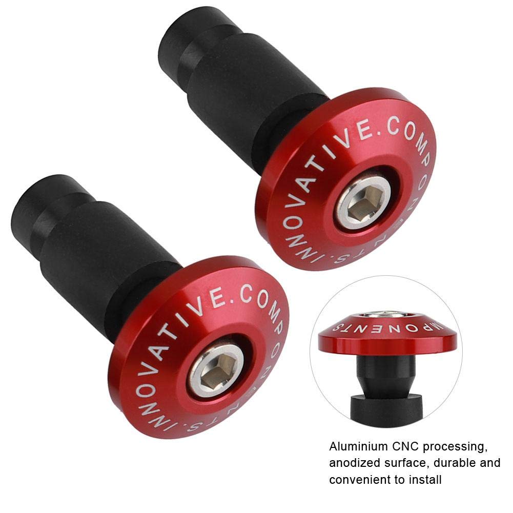 Red Aluminum Handlebar End Weights / Sliders – Universal Fit For Yamaha YZF R1 & More