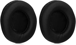 kwmobile 2X Earpads Compatible with AKG K181 DJ UE - PU Leather Replacement Ear Pads for Headphones - Black