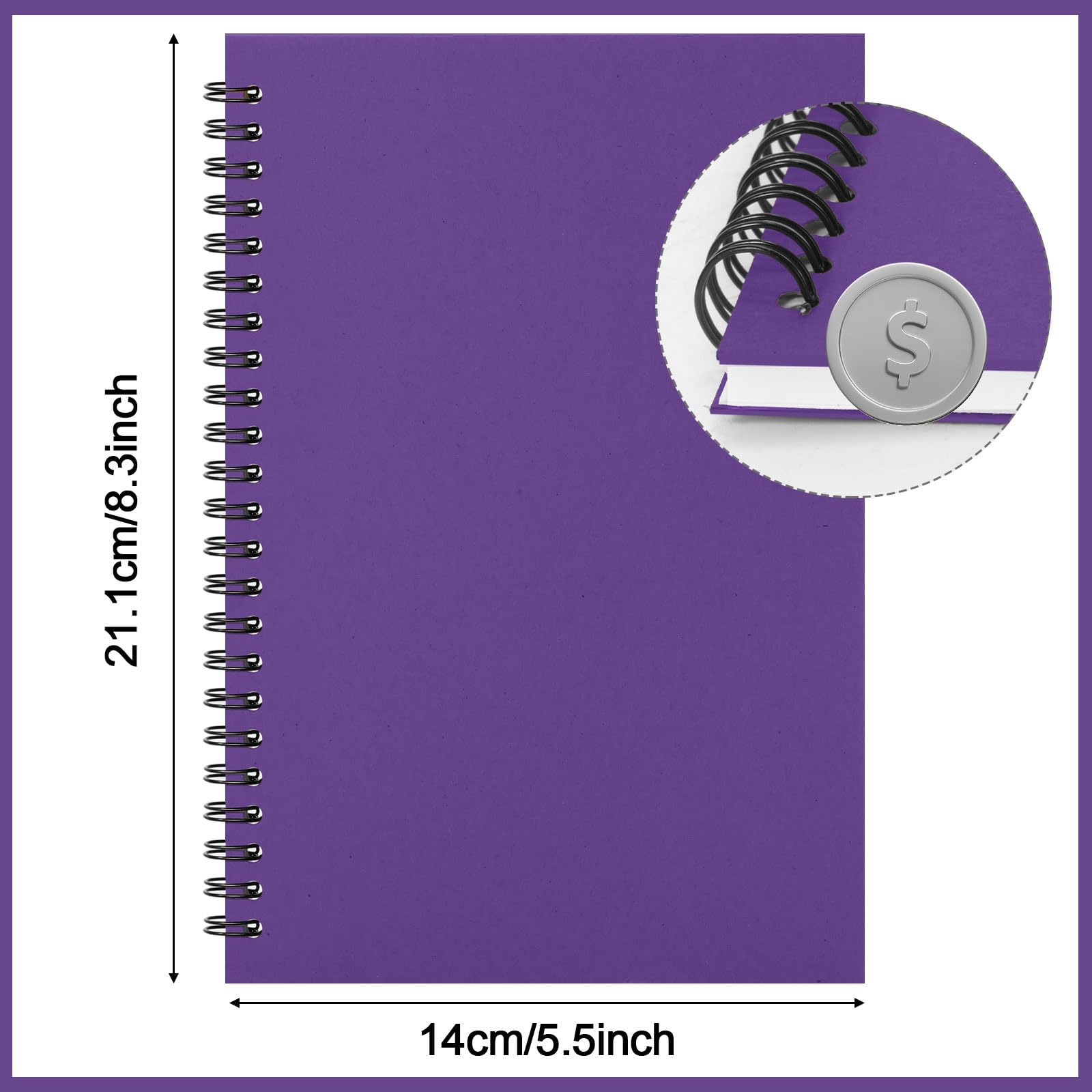 Epakh Paquete de 22 cuadernos en espiral A5 con cubierta de papel kraft, cuaderno de diario de tapa dura para el regreso a clases, cuaderno de 5.5 x 8.3 pulgadas, cuaderno de viaje para el primer día