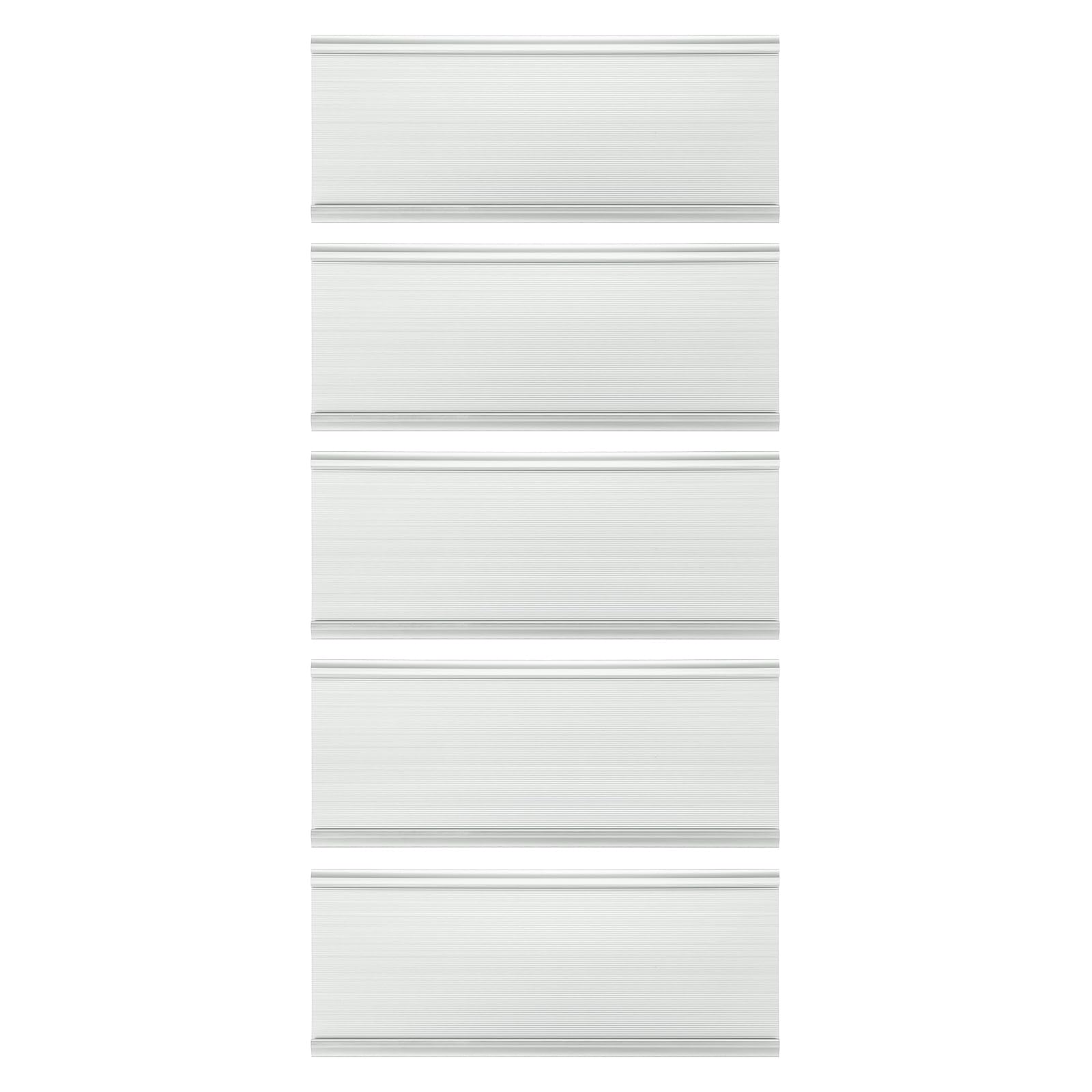 PATIKIL 5 Pack Nameplate Holder for Door or Wall, Aluminum Name Plate Suitable 3.2x9.4" Image for Office Business Meeting Room, Silver