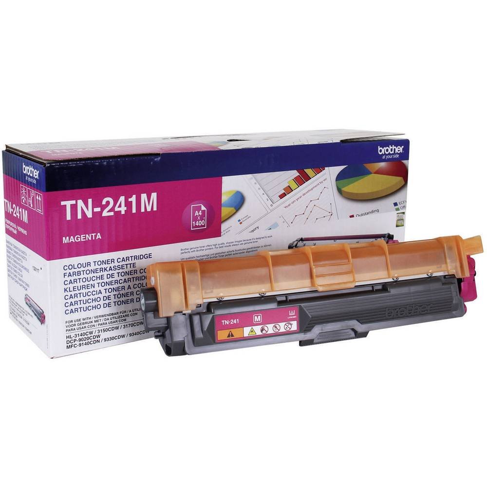 Brother Original Tonerkassette TN-241M magenta (für Brother HL-3140CW, HL-3170CDW, HL-3150CDW, DCP-9020CDW, MFC-9140CDN, MFC-9330CDW, MFC-9340CDW)