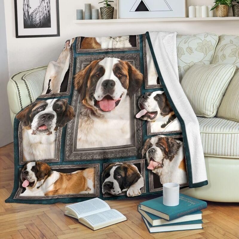 Manta de San Bernardo, manta de San Bernardo 3D, manta de perro de San Bernardo regalo para mamá de perro, manta de franela de San Bernardo para disponible en Yaxa Guatemala