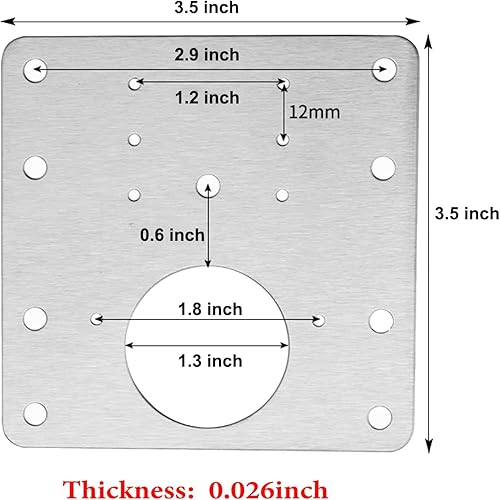 Miniatura 2 de Placa de reparación de bisagras de gabinete de 10 piezas, kit de soporte de placa de fijación de bisagra de acero inoxidable con tornillo de montaje