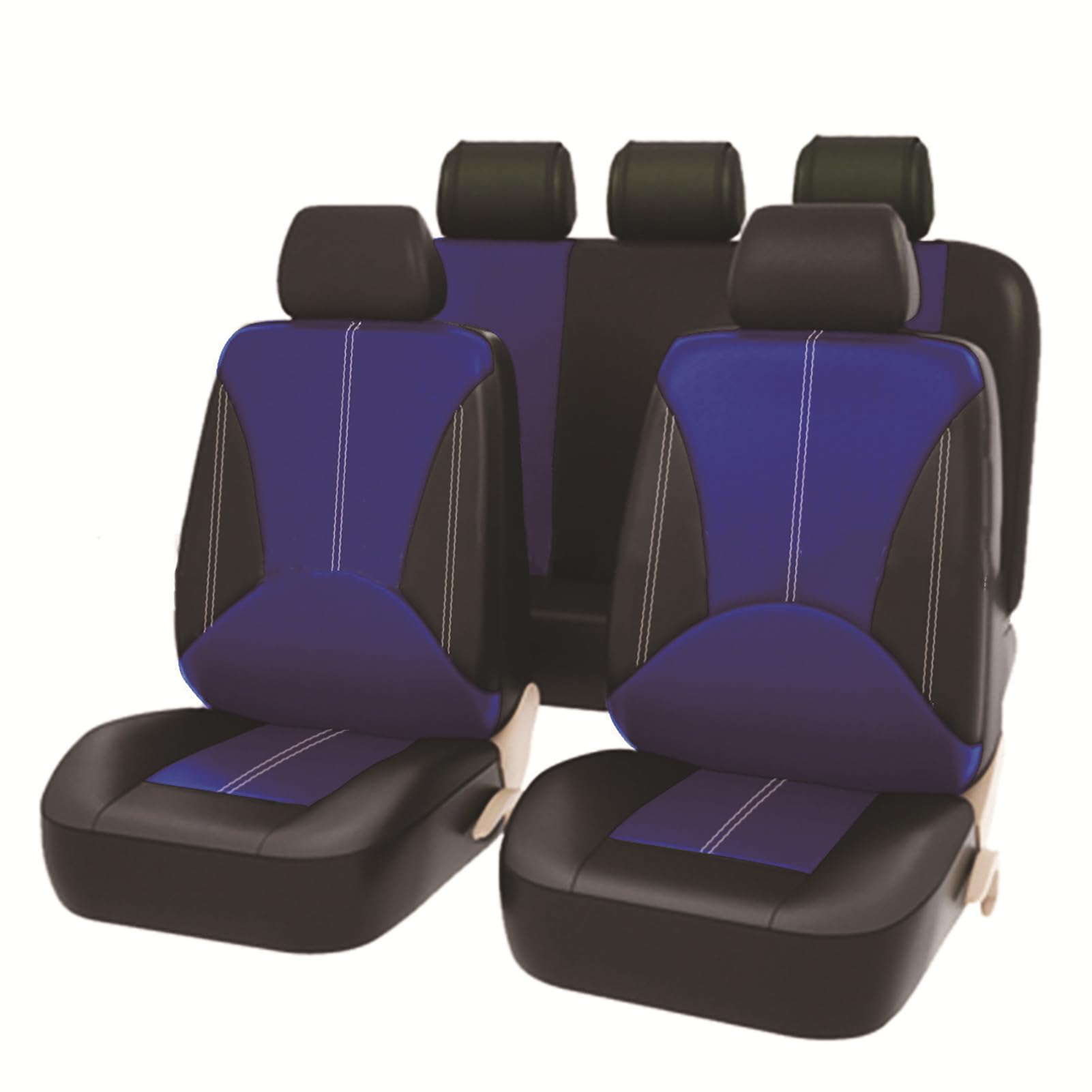 Coprisedili E Poggiatesta per Daihatsu Feroza Hard Top (F300) 1988-1998, In Ecopelle Traspirante, Compatibili Con Airbag E Lavabili,Blue