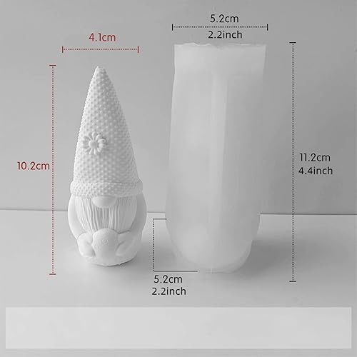 Vista 38 de 3 moldes de silicona para velas de gnomo de Pascua, lindo conejo, oreja, gnomo, para aromaterapia, jabón, arcilla polimérica, adorno de yeso, arte