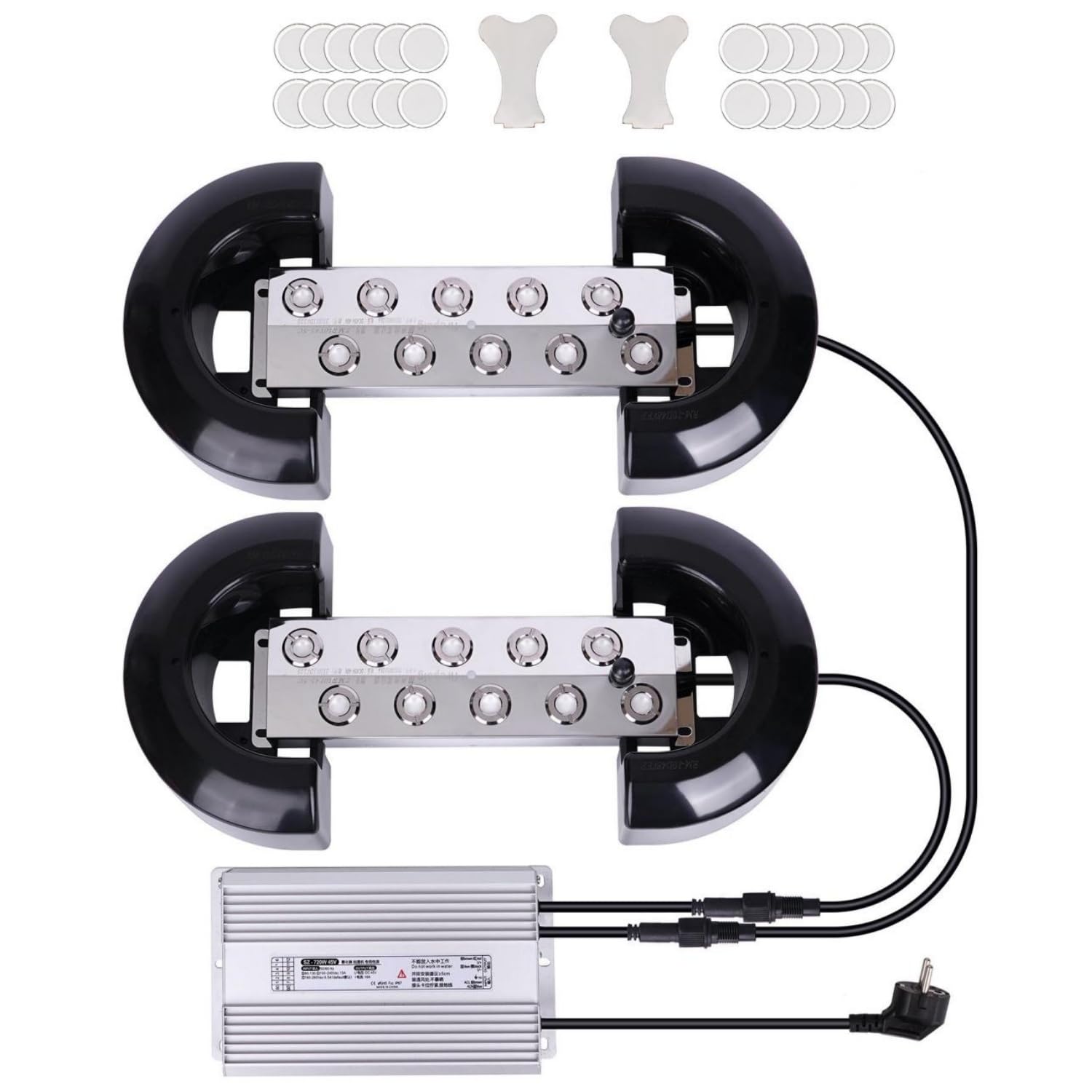 Nebelmacher 20 Kopf 14L/H 2 in 1 Ultraschall Nebelgerät 720W Wasserdichtem Netzteil